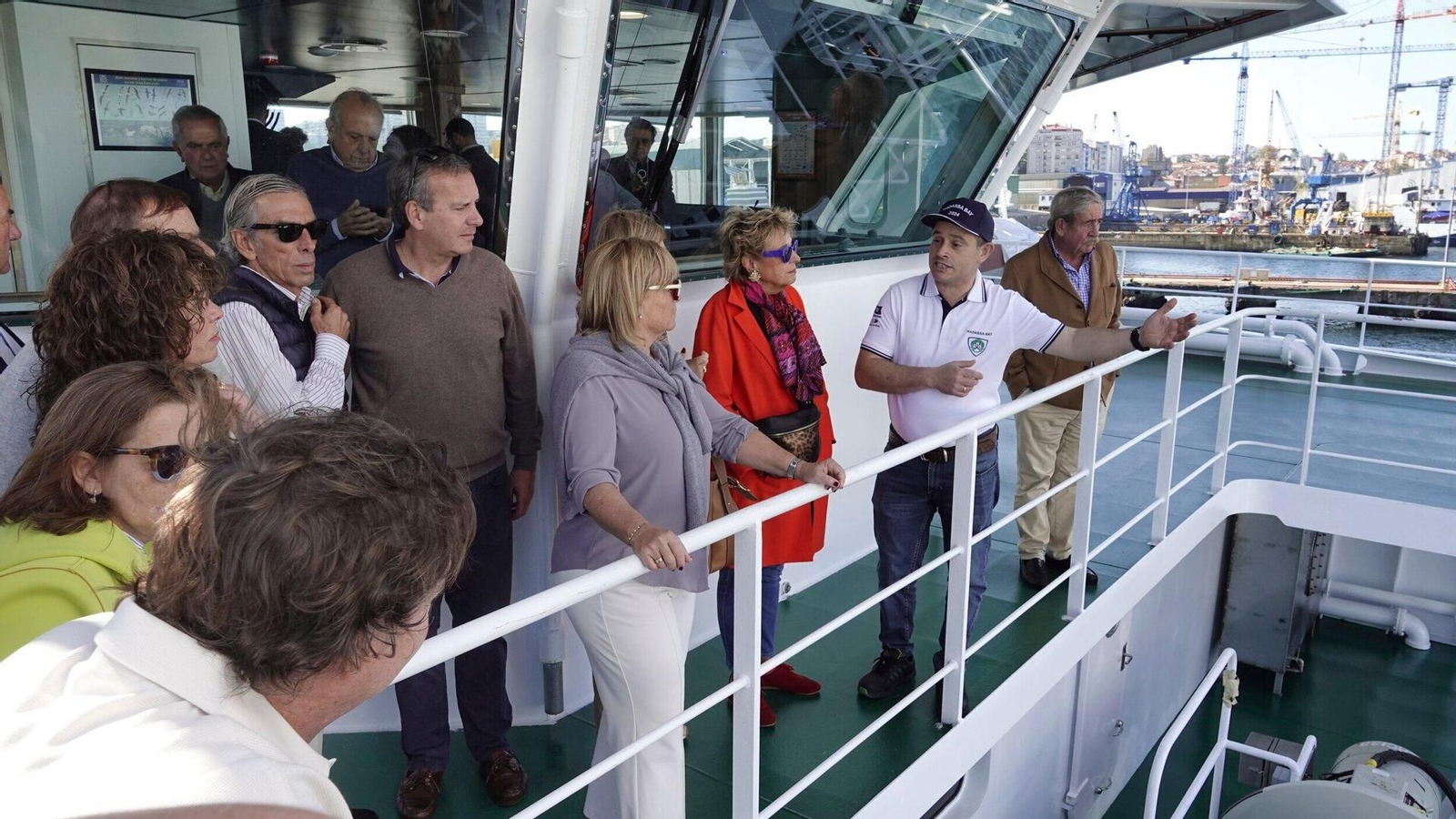 Visita al buque Hadassa Bay en astilleros Ría de Vigo.