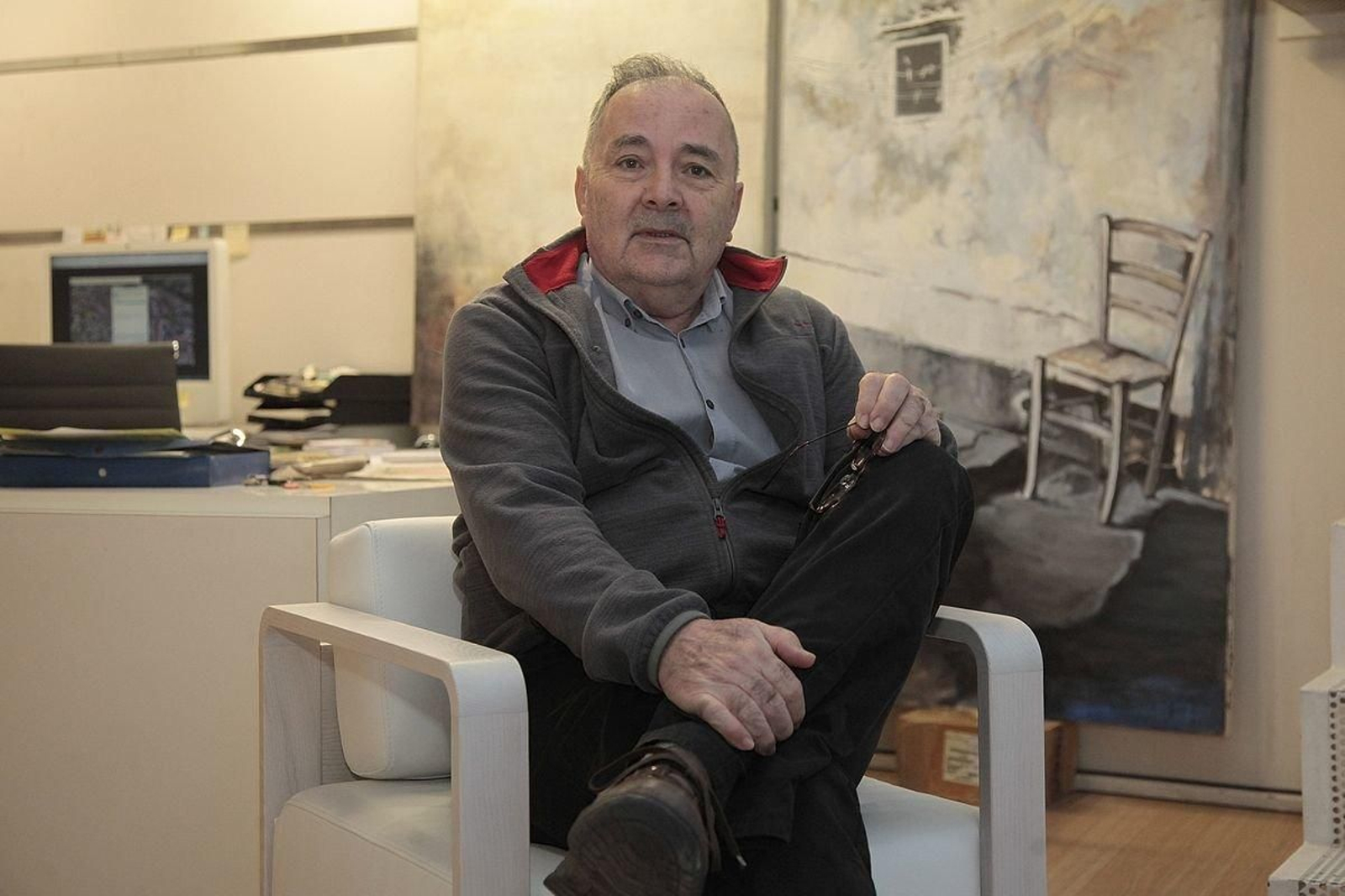 Alfredo Freixedo, este miércoles en su estudio de arquitectura (MIGUEL ÁNGEL).