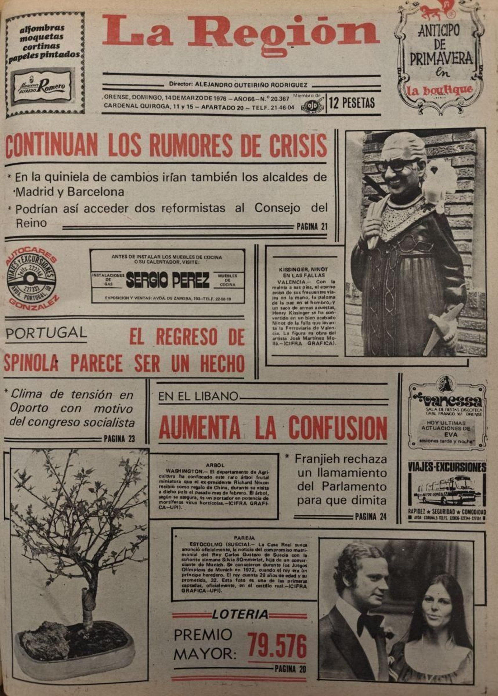 Primera página de 1976.