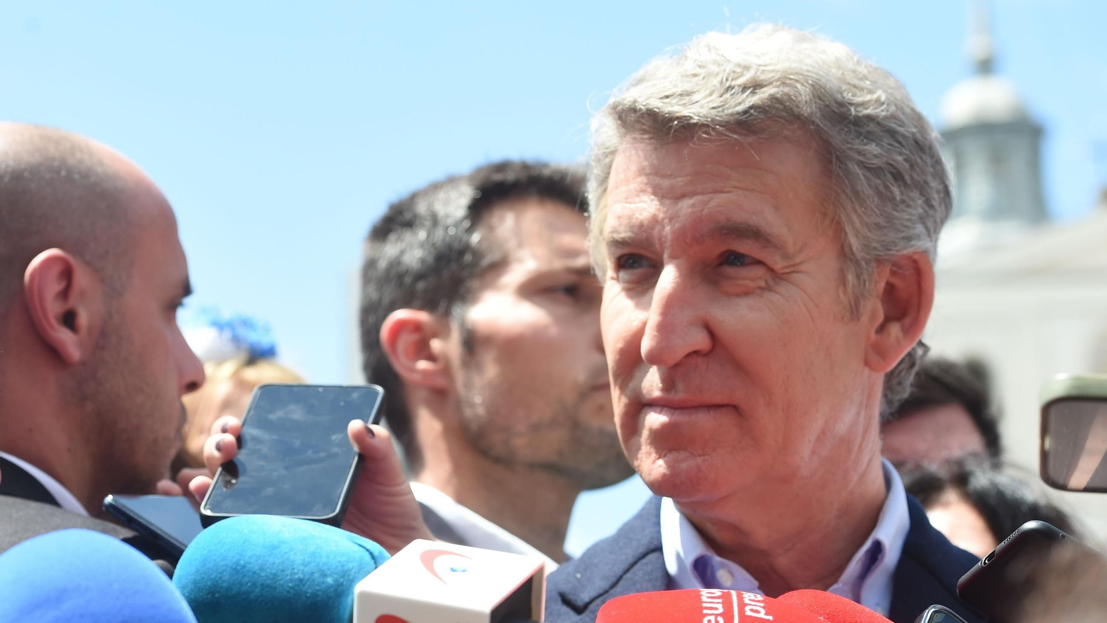 Alberto Núñez Feijóo en la pradera de San Isidro