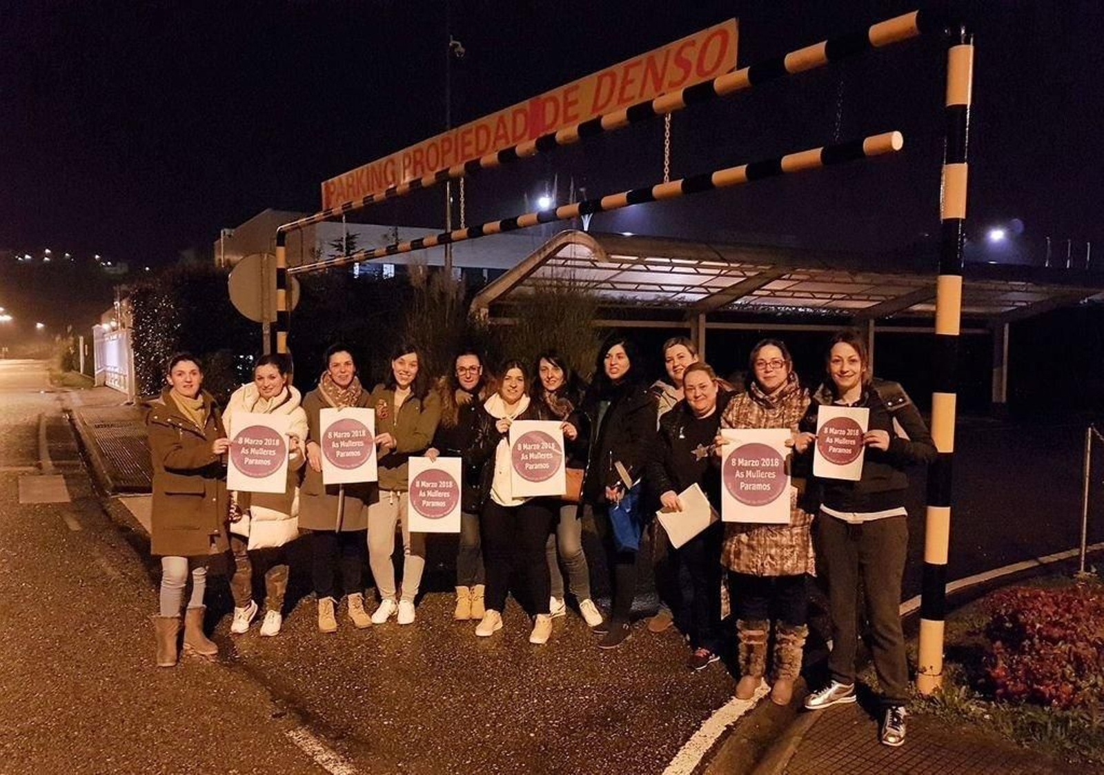 Las empleadas de Denso del turno de noche fueron de las primeras en parar.
