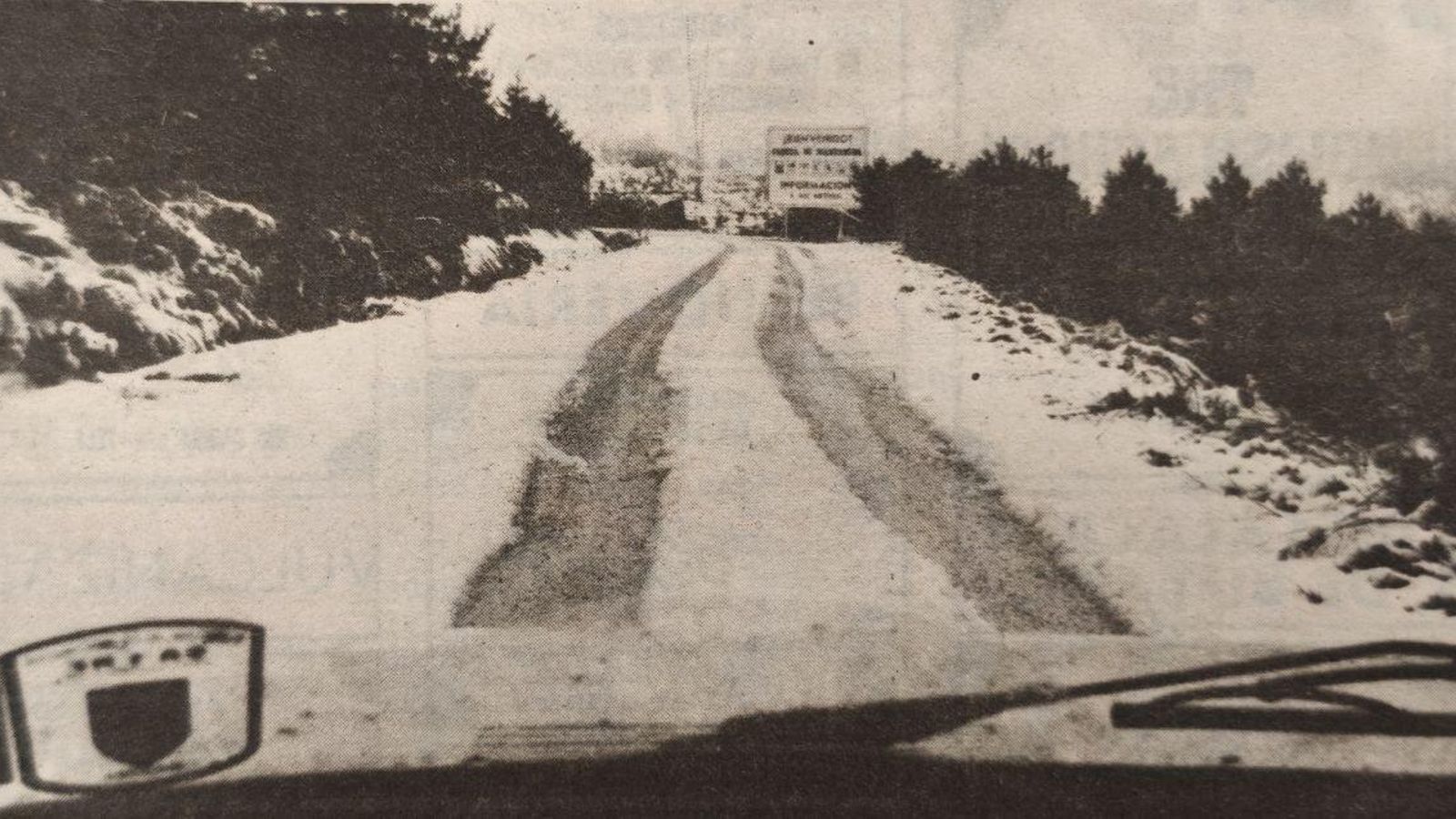 Nieve por encima de los 1.200 metros en los accesos a Manzaneda.