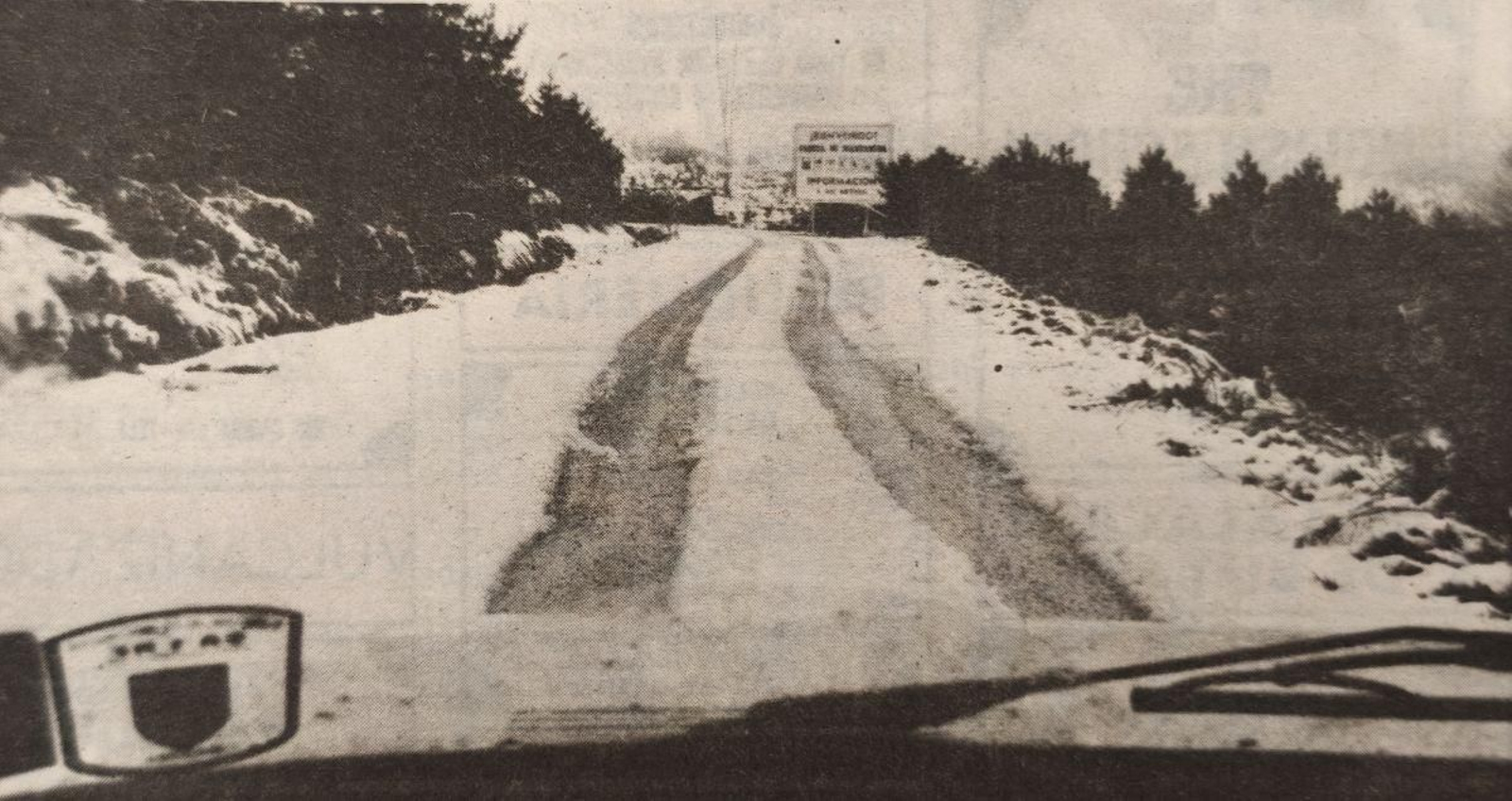 Nieve por encima de los 1.200 metros en los accesos a Manzaneda.