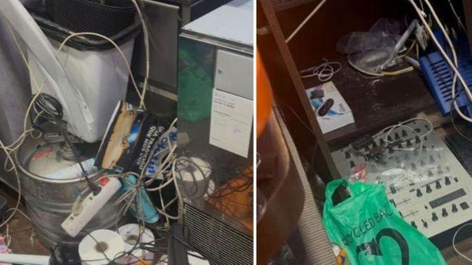 Los ladrones arrasaron con todo en el interior.