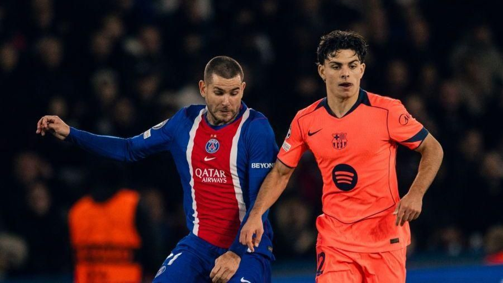 Lucas Hernández y Xavi Espart, ambos goleadores, ayer en el París.