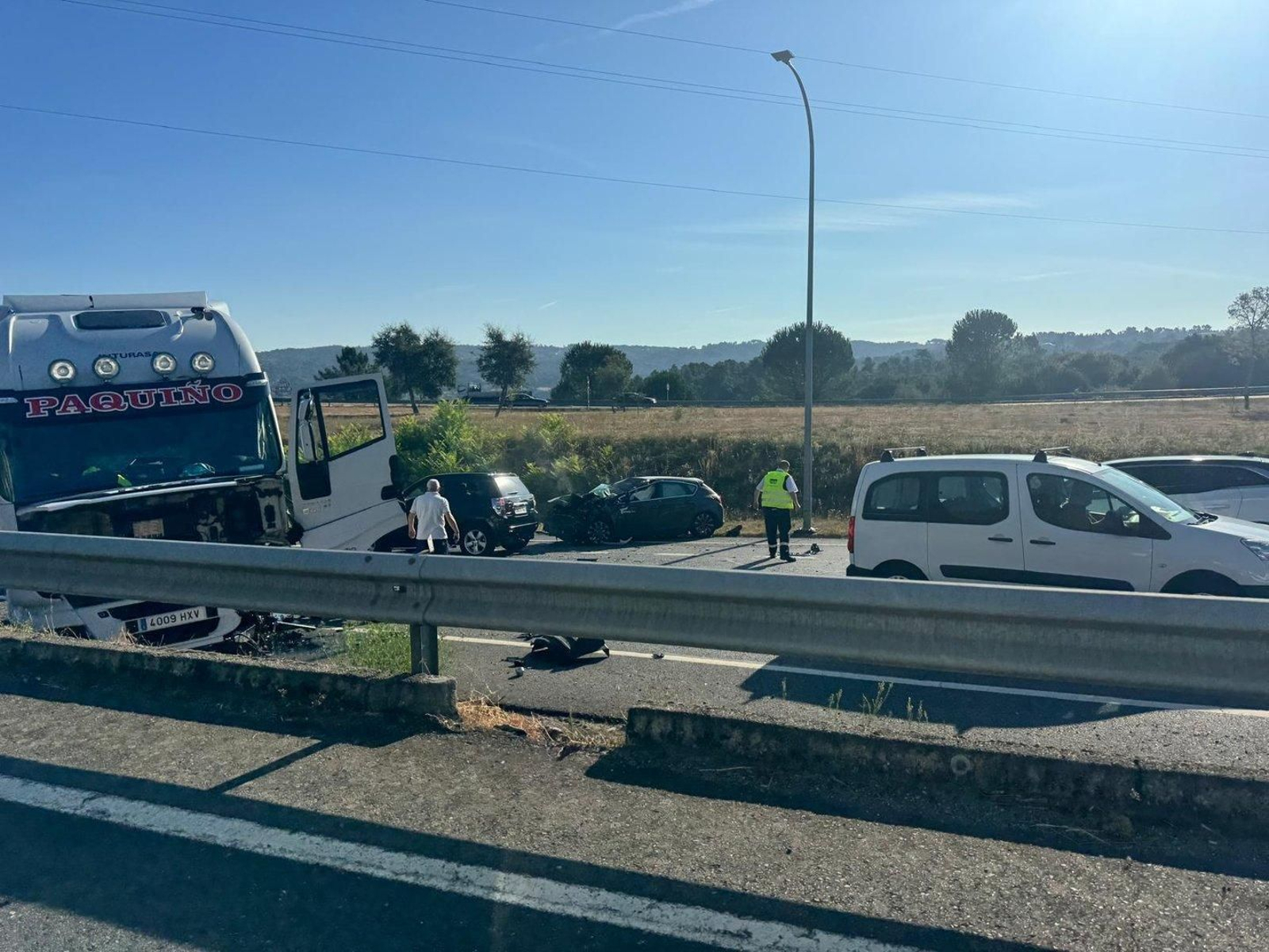 Accidente en la N-525.