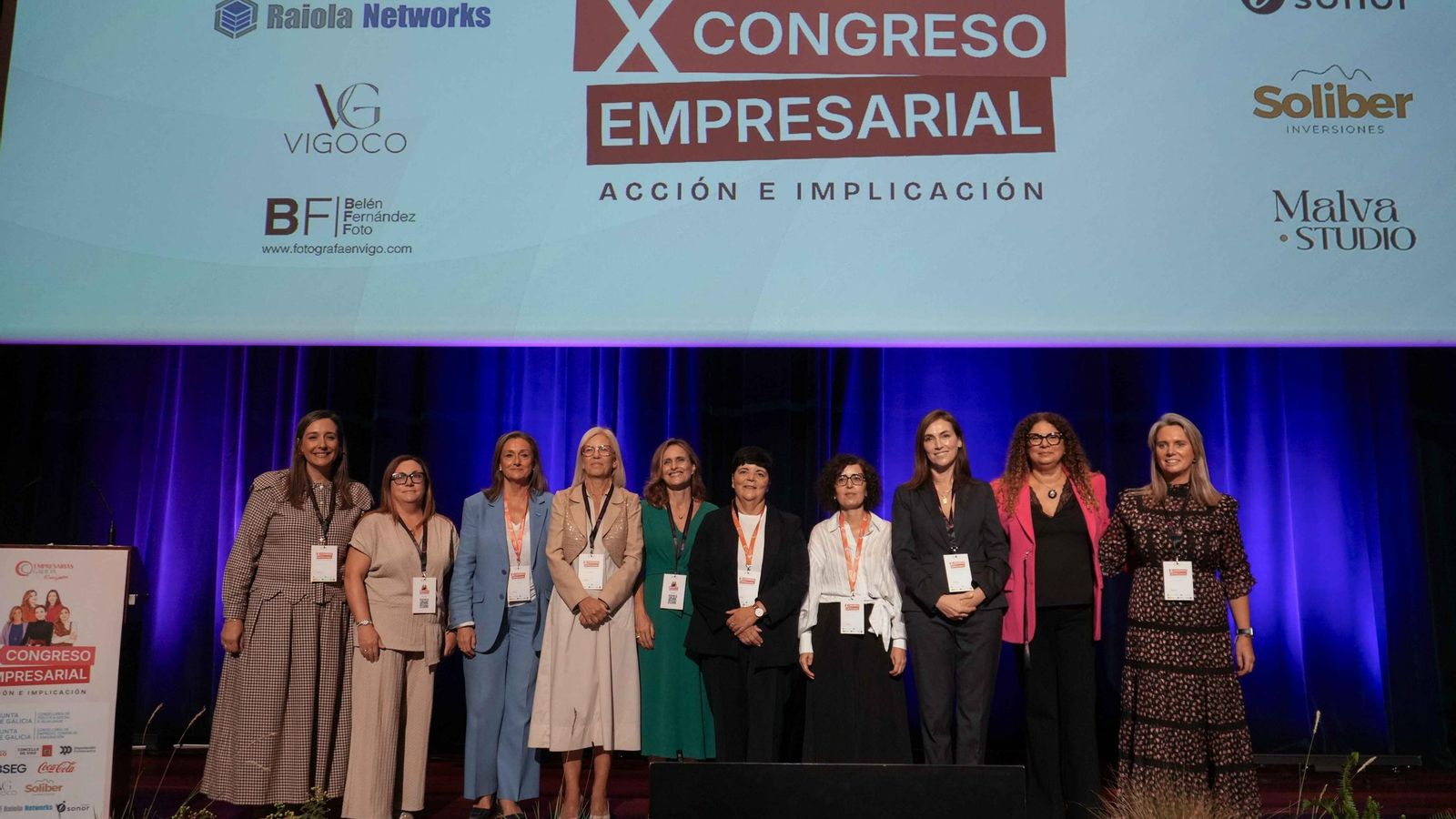 La inauguración del congreso de Empresarias contó con la rectora y la vicepresidenta de la Diputación.