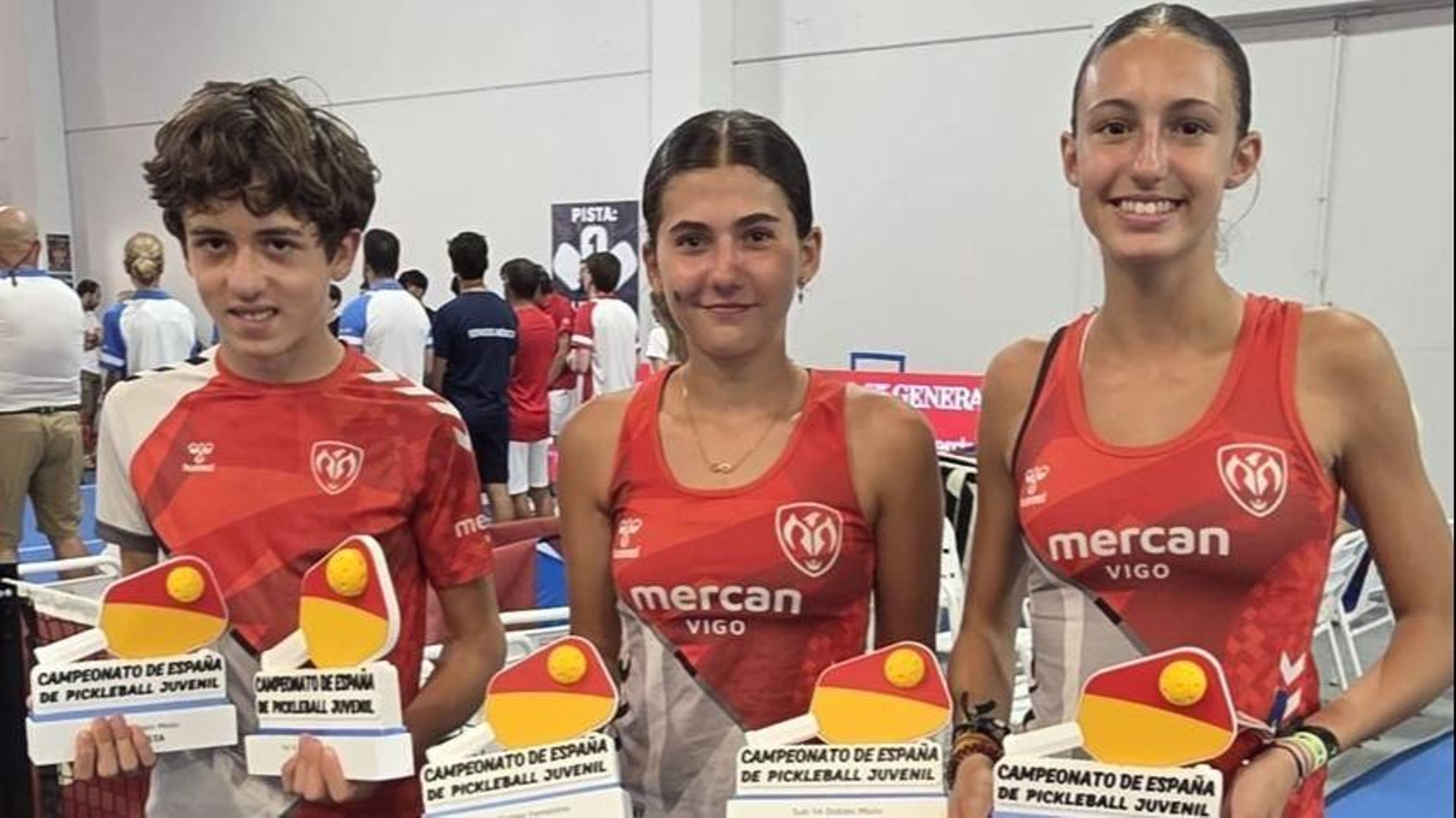 Los medallistas vigueses.