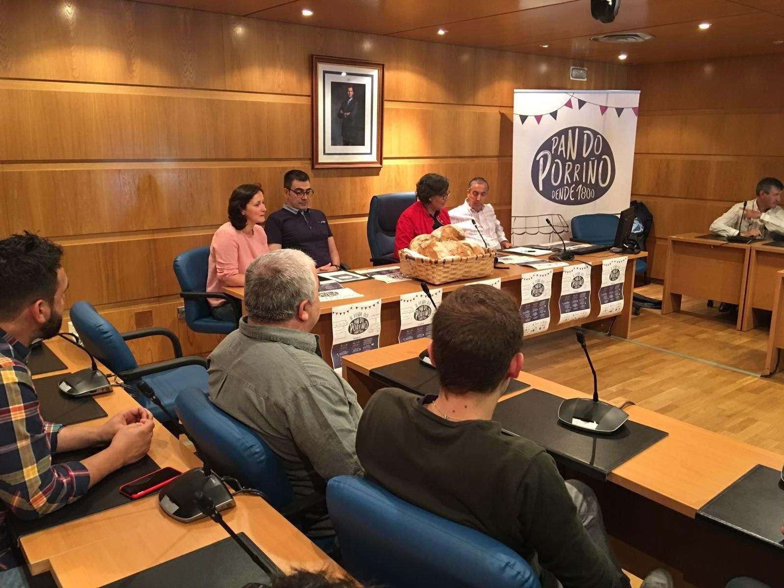 Momento de la rueda de prensa de la presentación del la Feria del Pan.
