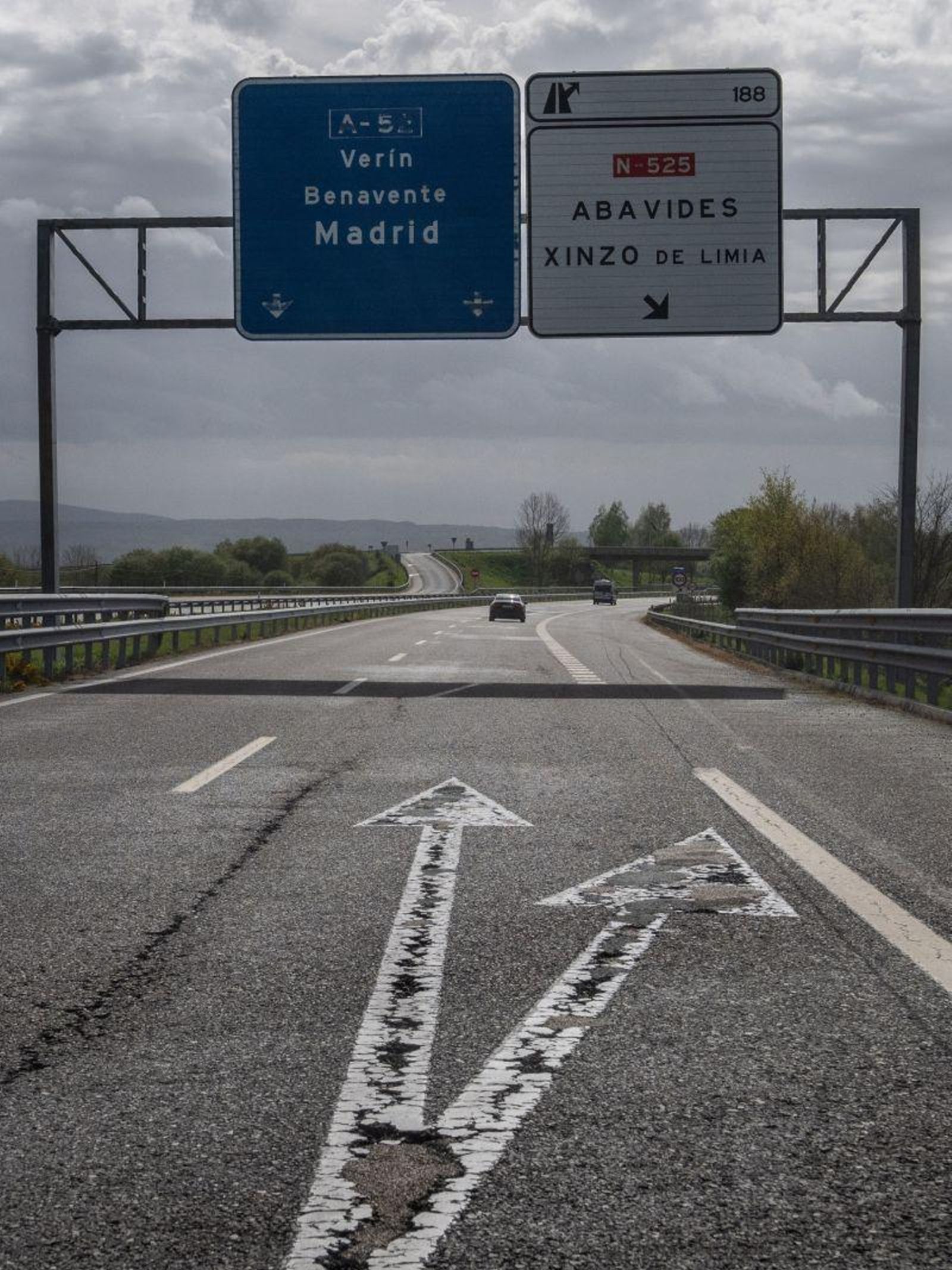 Abandono de asfalto y señales en el kilómetro 188