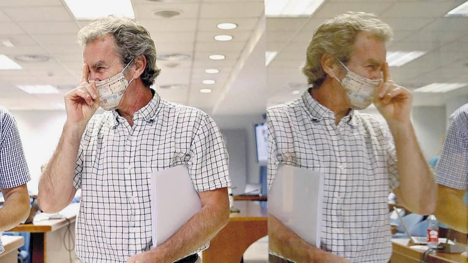 Fernando Simón, antes de la rueda de prensa de ayer.