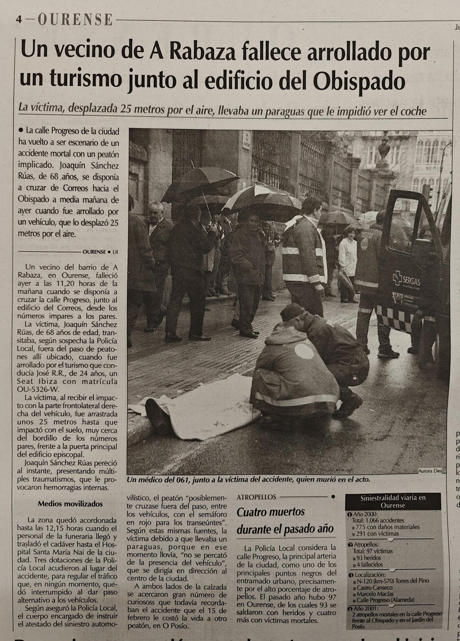 Noticias escaneadas del periódico La Región del 30 de marzo del 2001.