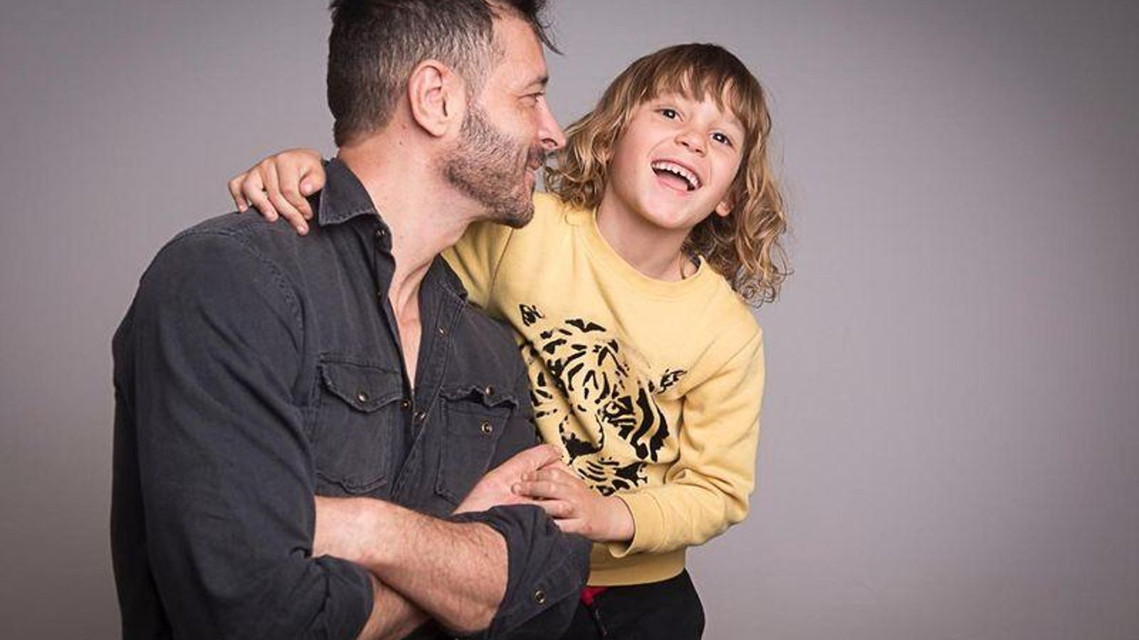 Antonio Luz con su hijo Alfredo.