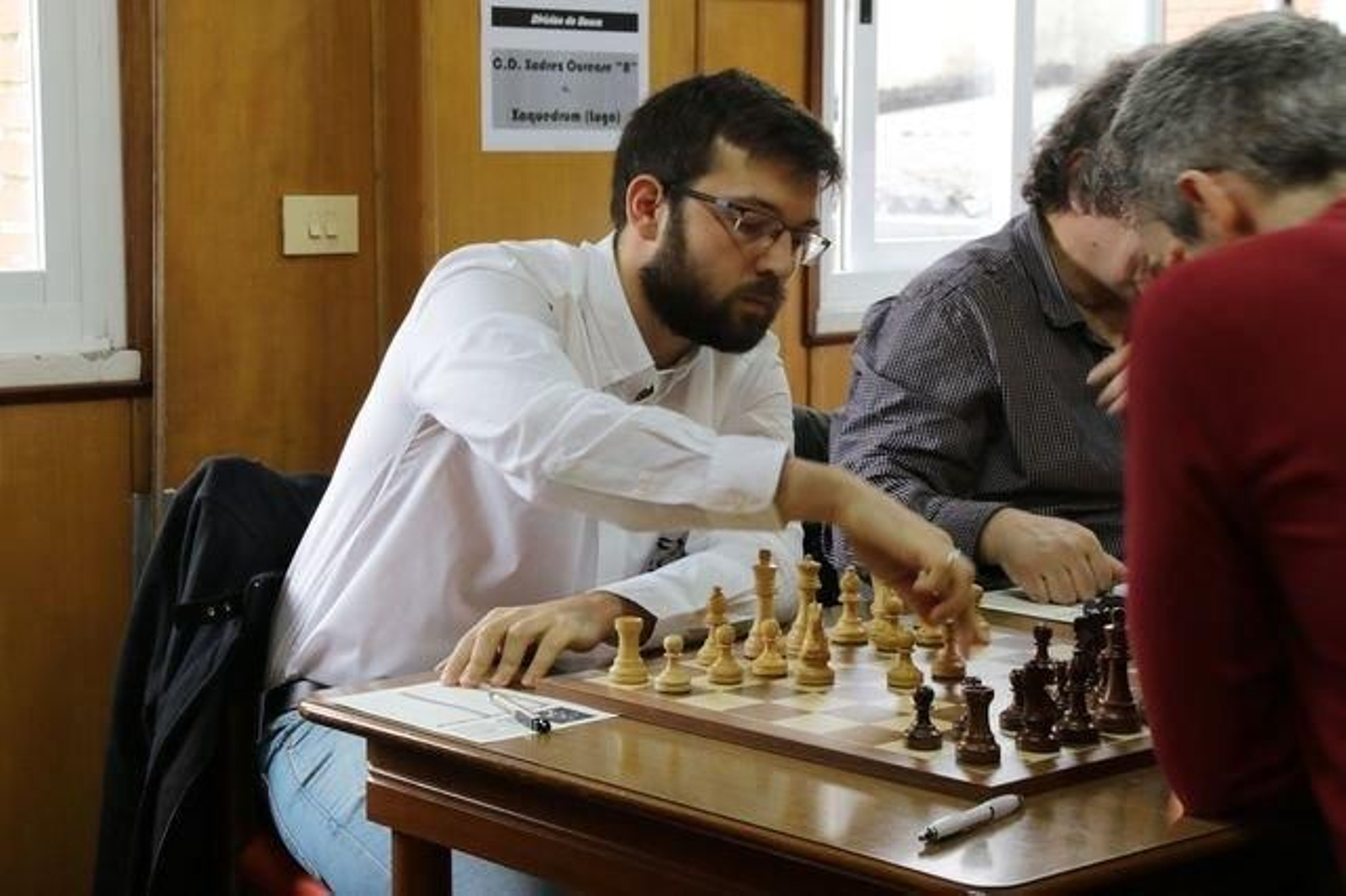 Iván Salgado, durante la jornada de la Liga Gallega de División de Honor ante el Xaquedrum.