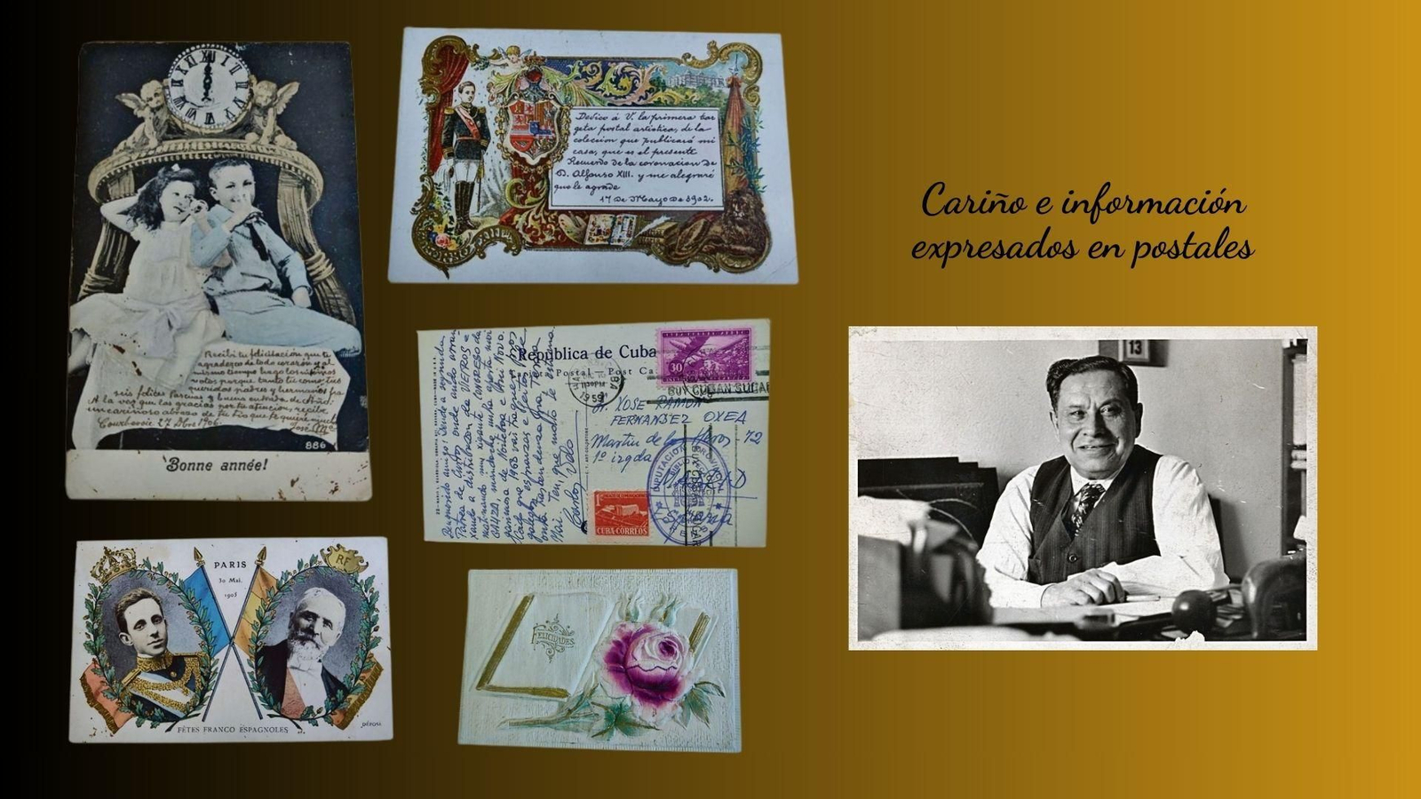 Cariño e información expresados en postales