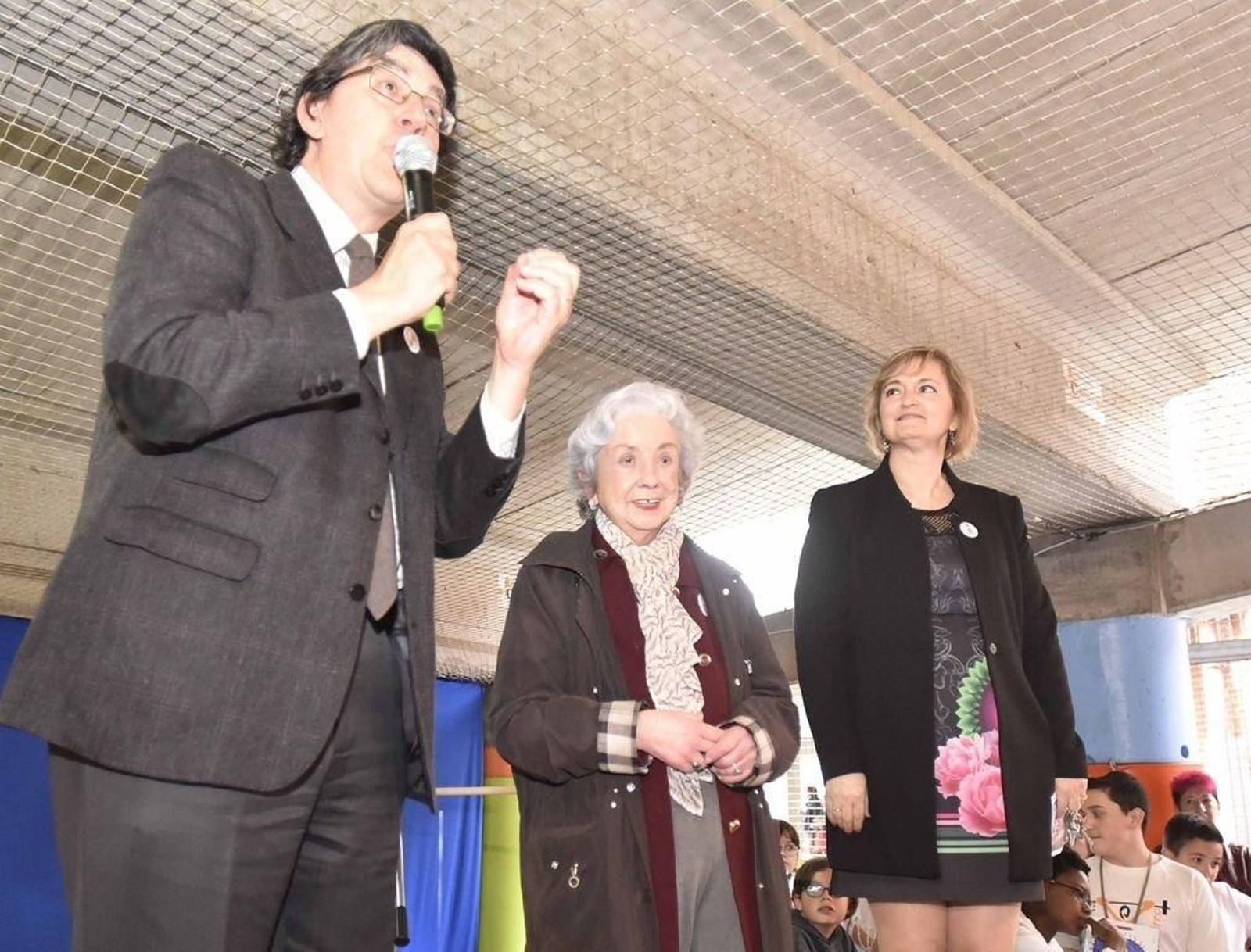 Isabel Javier, junto a López-Chaves.