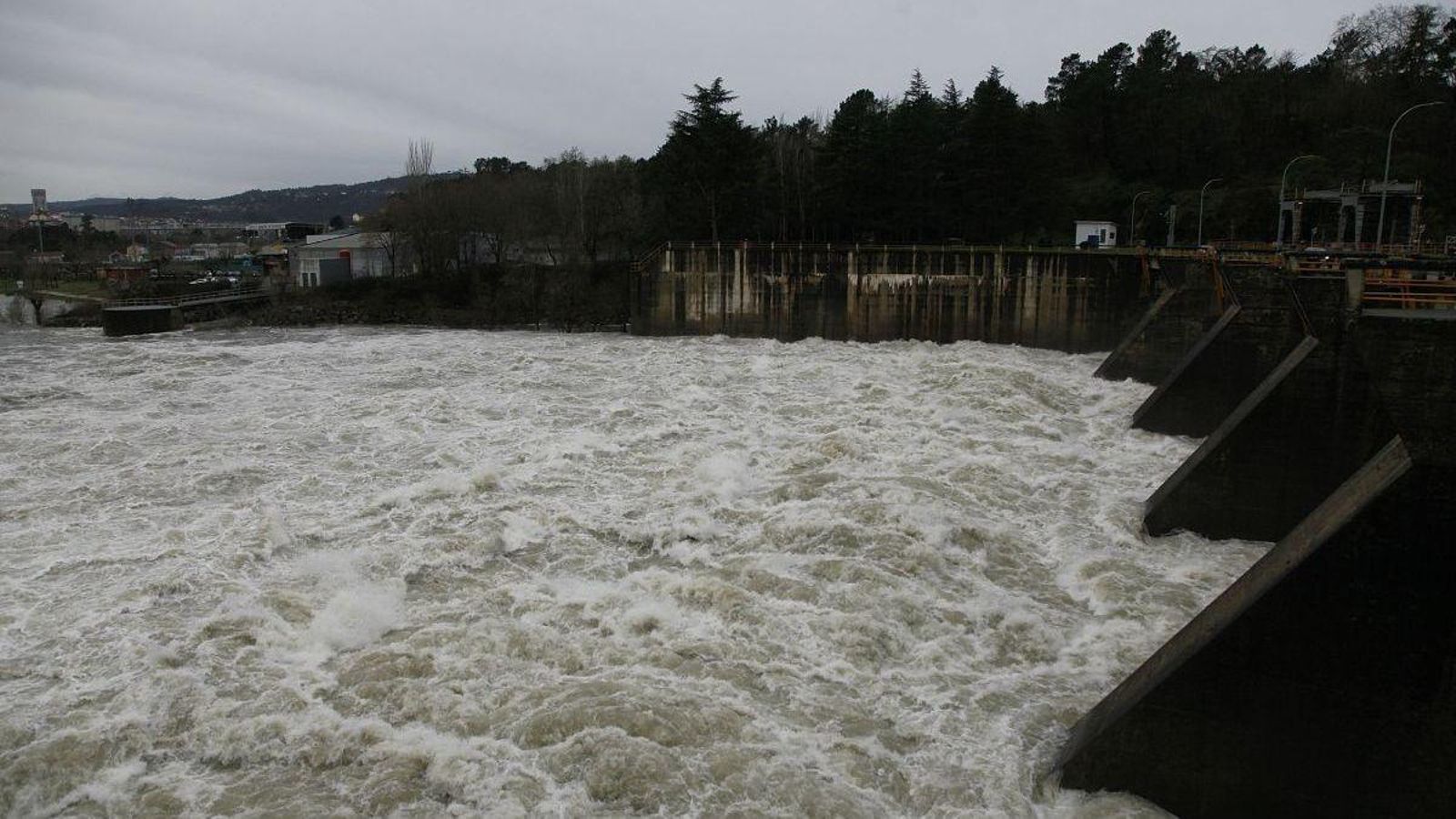 Estado del embalse de Velle el sábado.