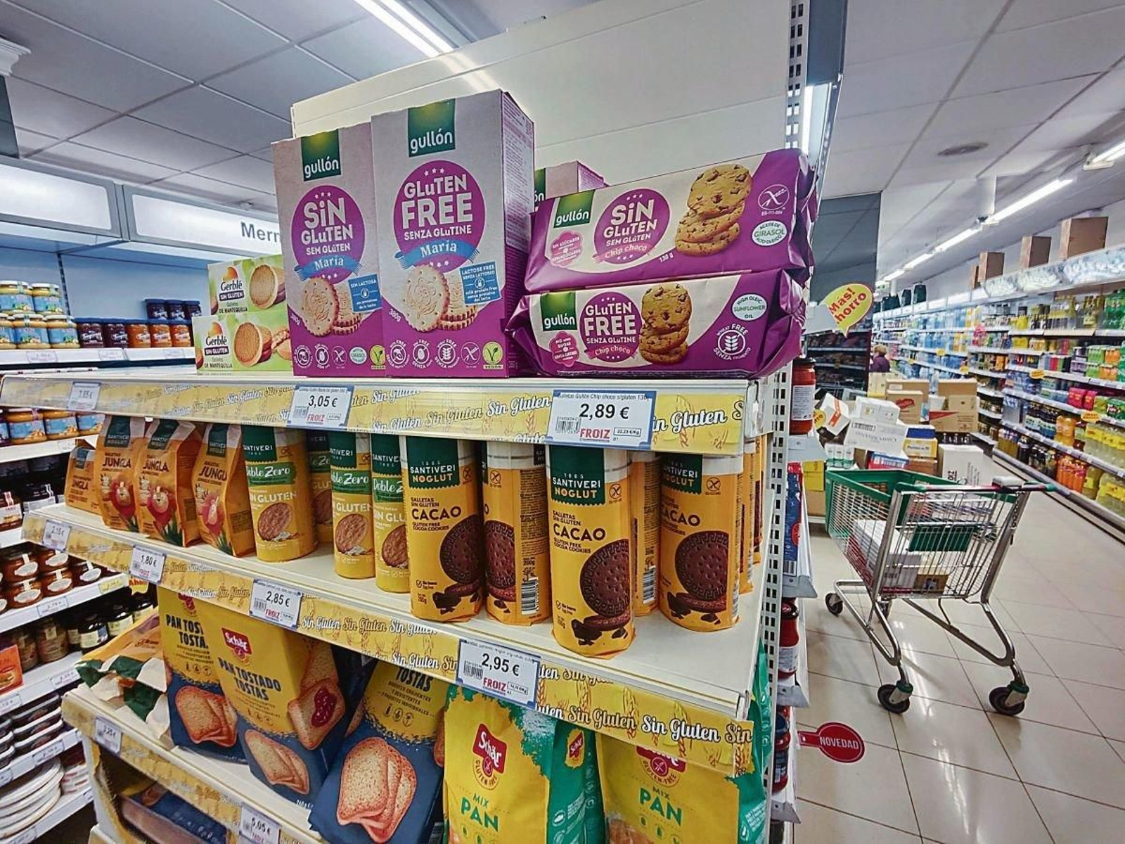 Los supermercados ampliaron su oferta sin gluten.