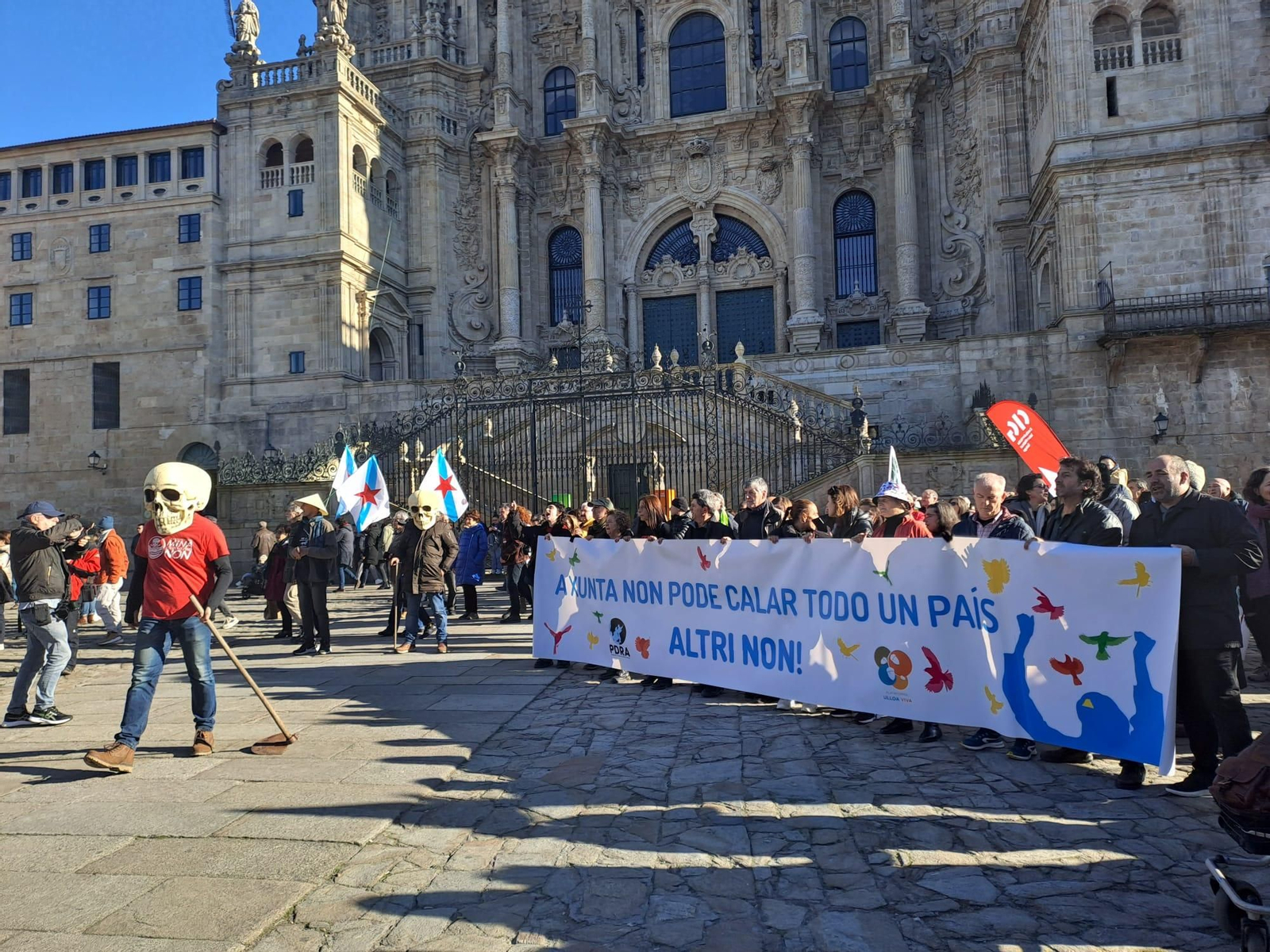 Manifestación contra Altri en Santiago.