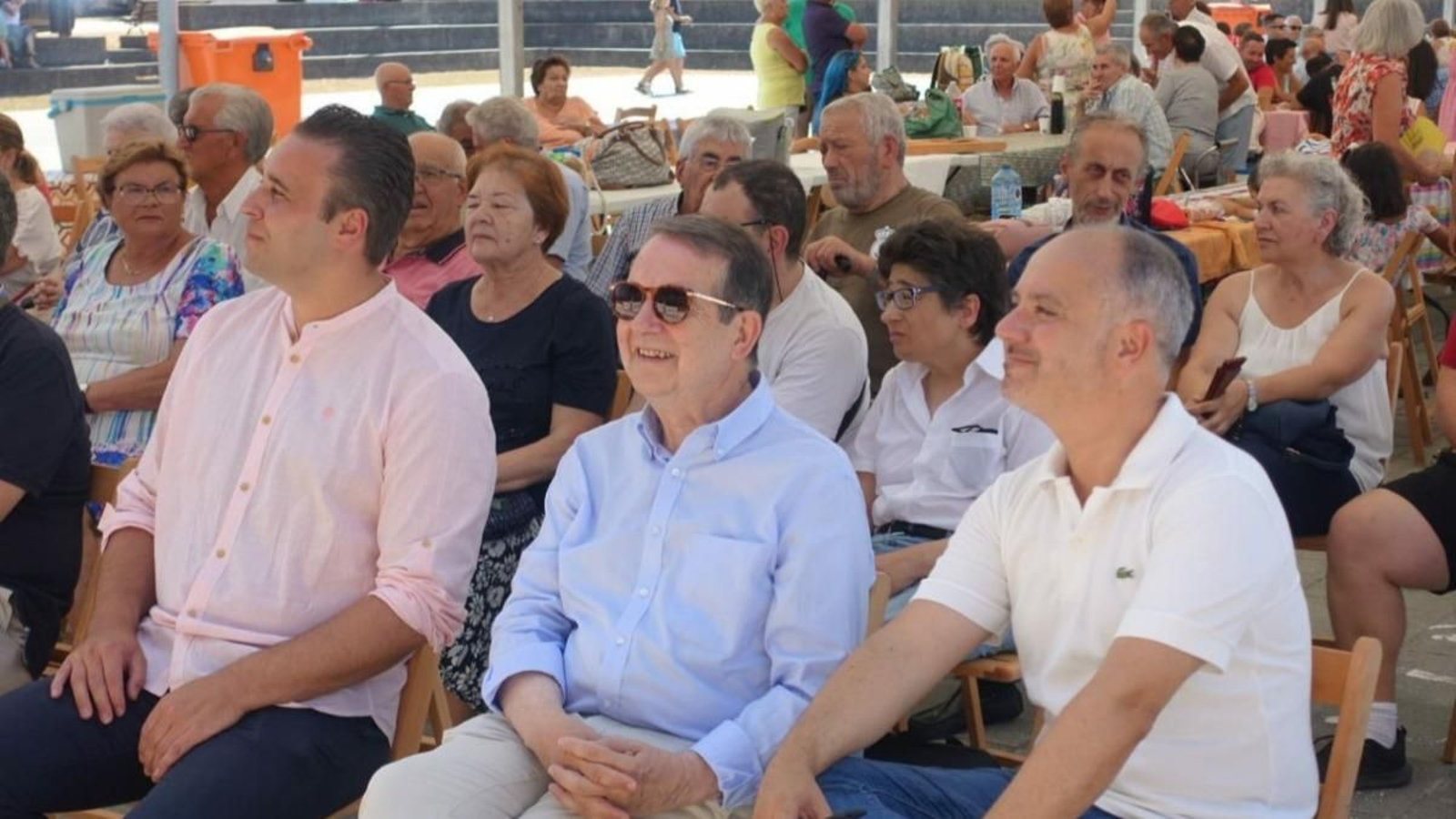 Abel Caballero, alcalde de Vigo, y David Regades, delegado de la Zona Franca en la Fiesta del Socio de Matamá.