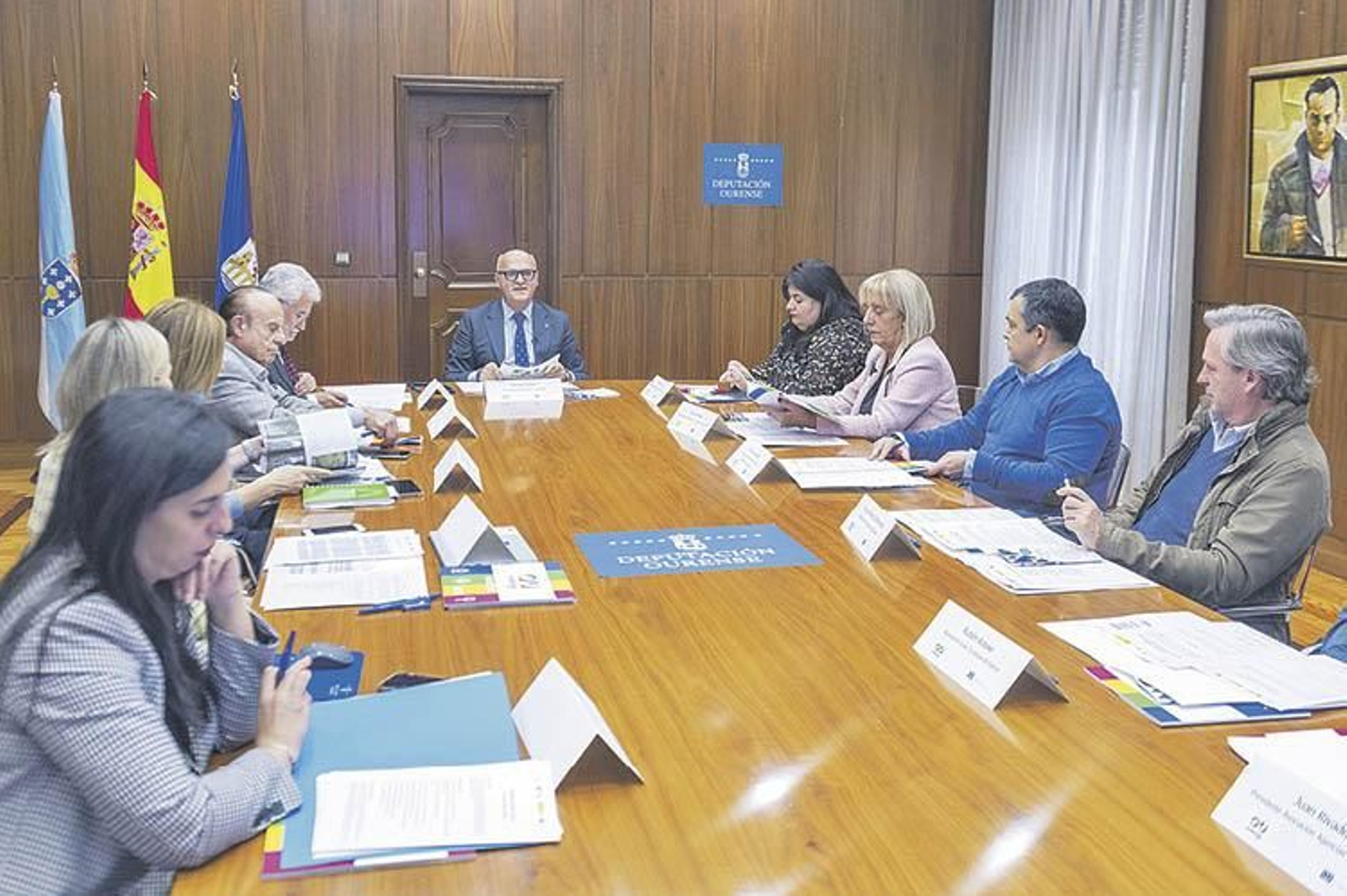 Reunión de la mesa de calidad presidida por Manuel Baltar en el mes de noviembre.