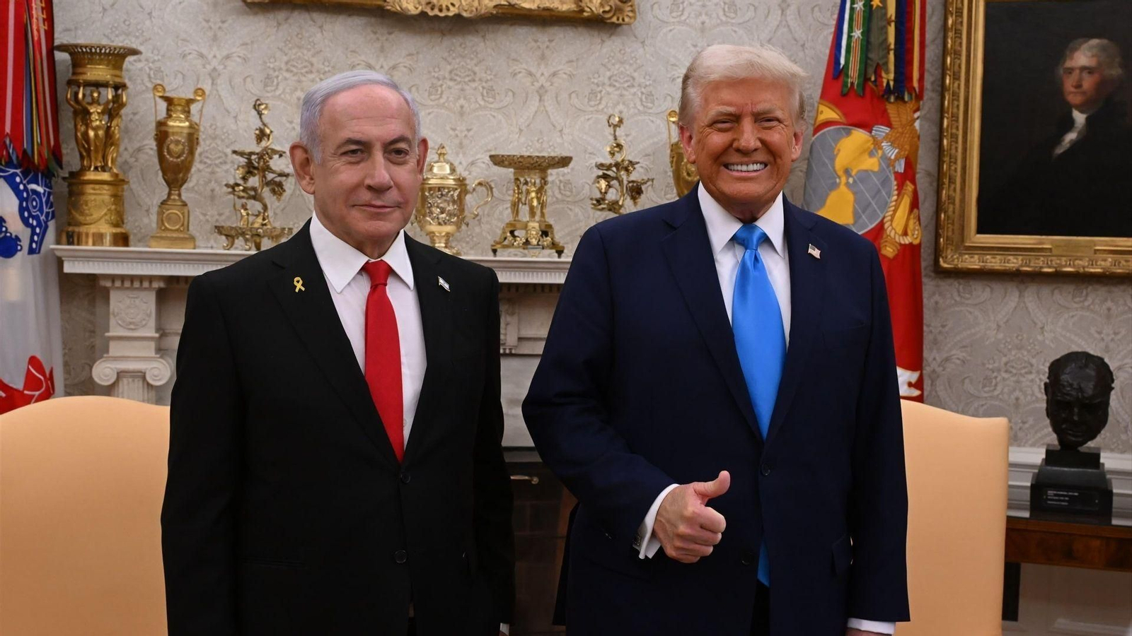 El presidente de Estados Unidos, Donald Trump, y el primer ministro israelí, Benjamin Netanyahu