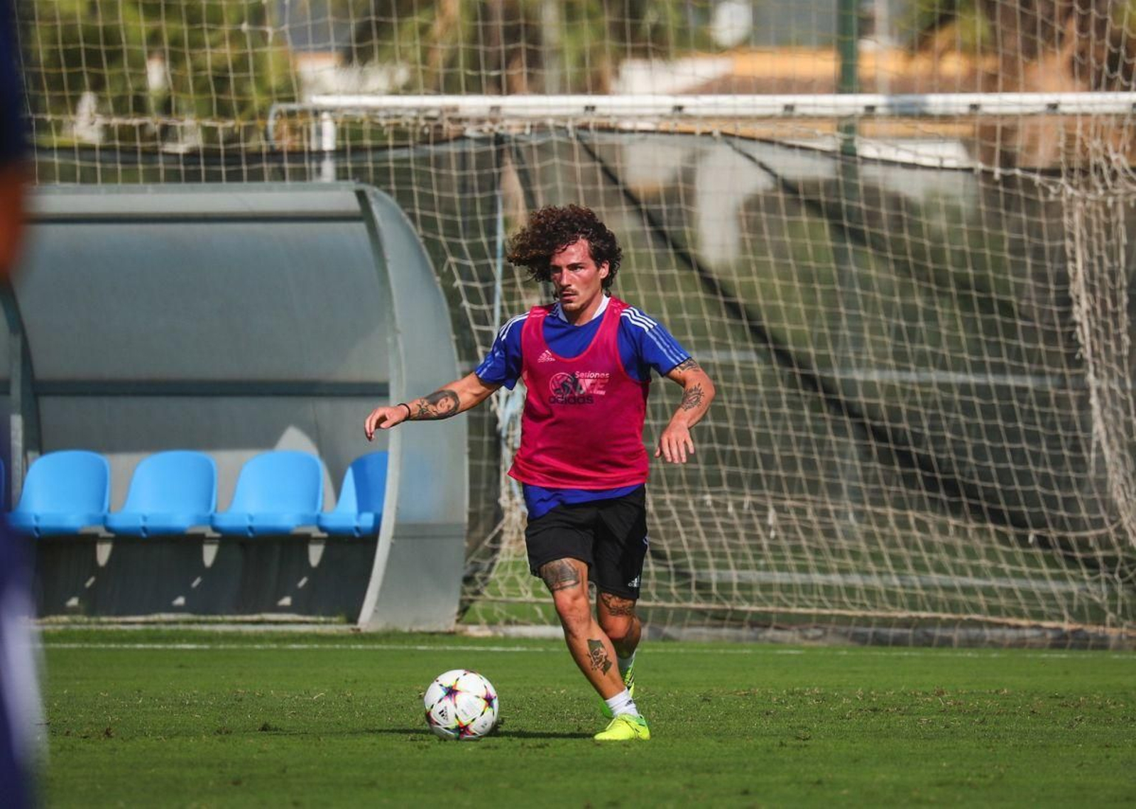 Jesús Cambil, durante una sesión de entrenamiento con la AFE.