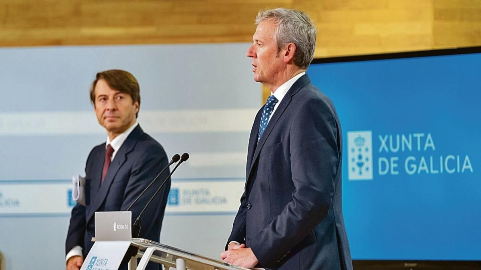 Corgos y Rueda explicaron los presupuestos de 2023 tras la reunión del Consello de Xunta.