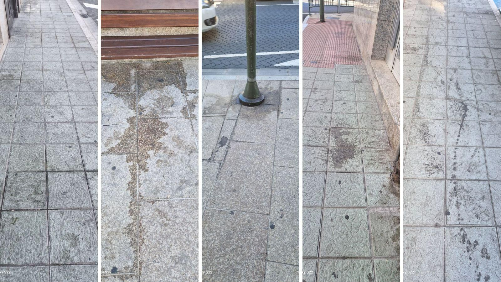 Estado noxento das beirarrúas en Xinzo