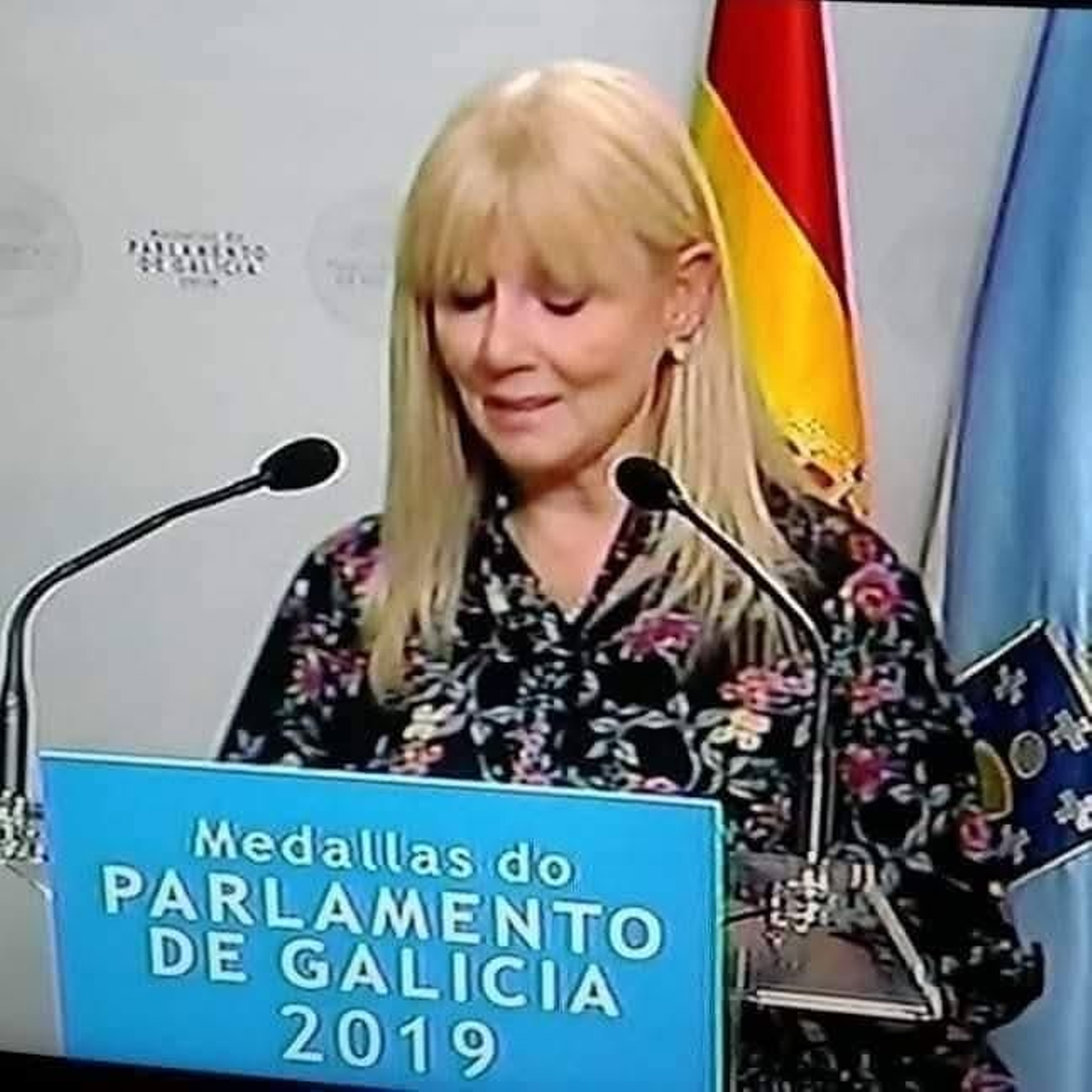 Beatriz Carballo durante la entrega de Medallas de Galicia