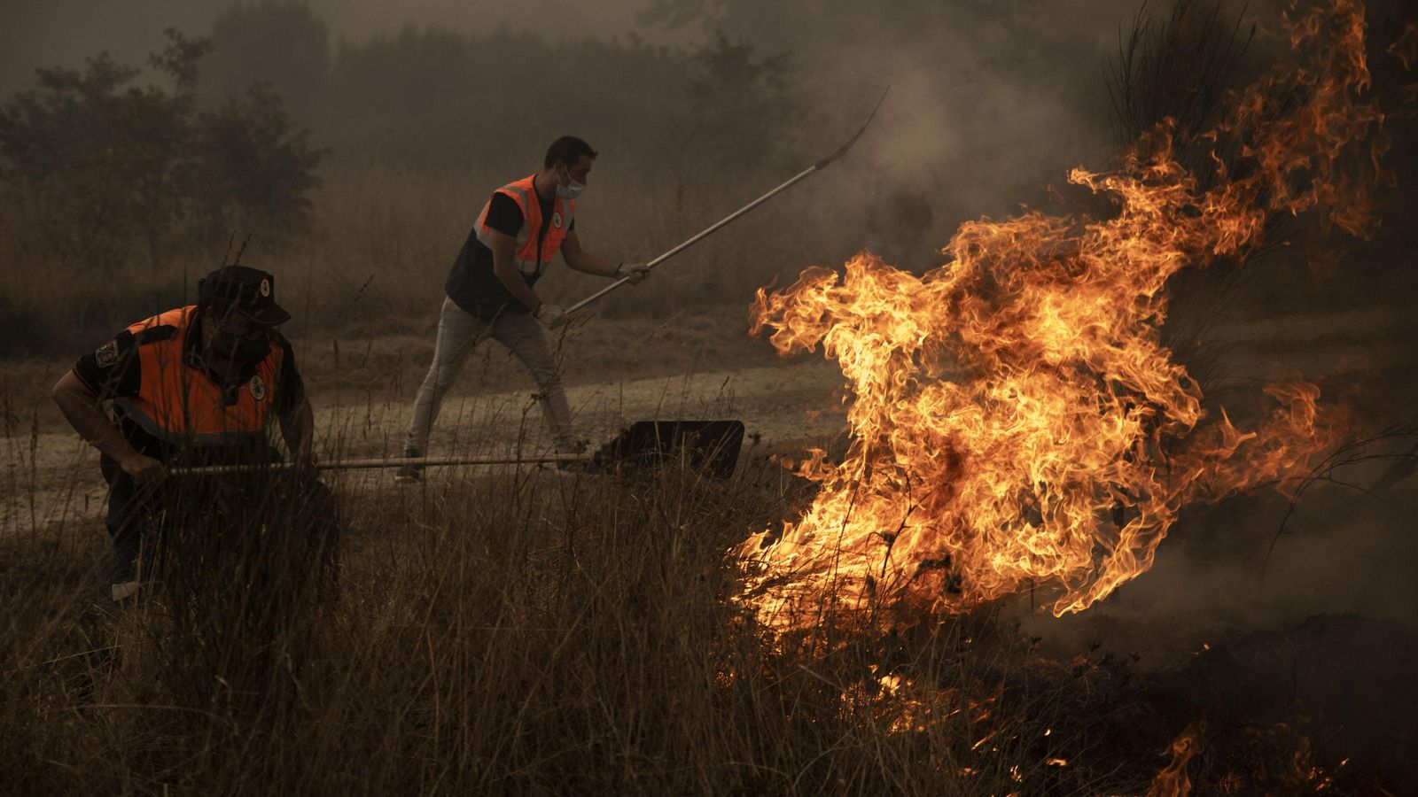OURENSE (CARZOÁ). 14/09/2020. OURENSE. Incendio en el concello de Cualedro con varios focos en diferentes localidades como Carzoá, Cualedro ou San Martiño. FOTO: ÓSCAR PINAL 