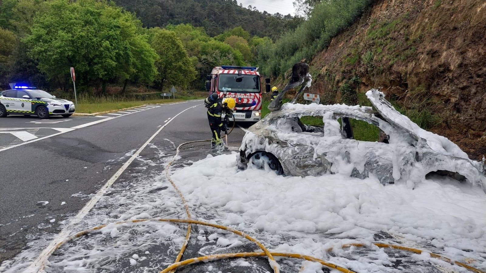 Así quedó el coche tras el accidente