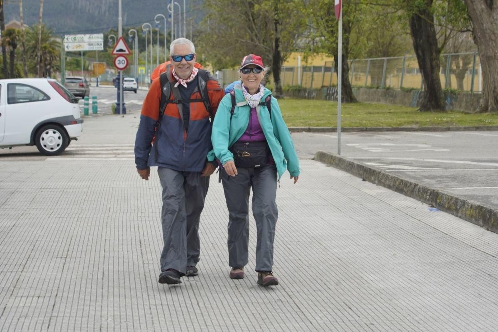 Dos peregrinos procedentes de Canadá.