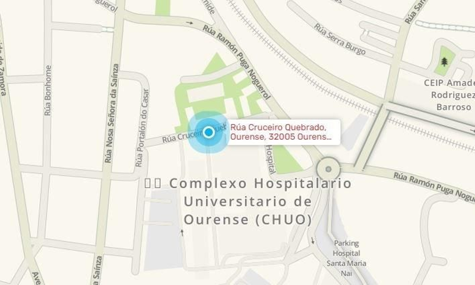 Calle Cruceiro Quebrado, en Ourense.