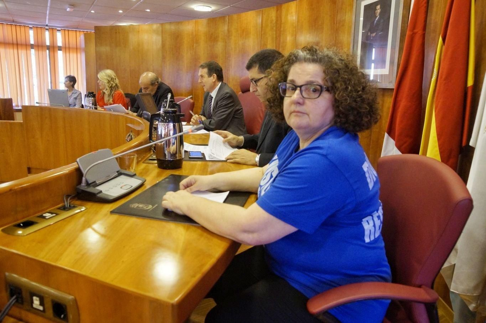 Intervención de los trabajadores de justicia en el pleno del concello // Vicente