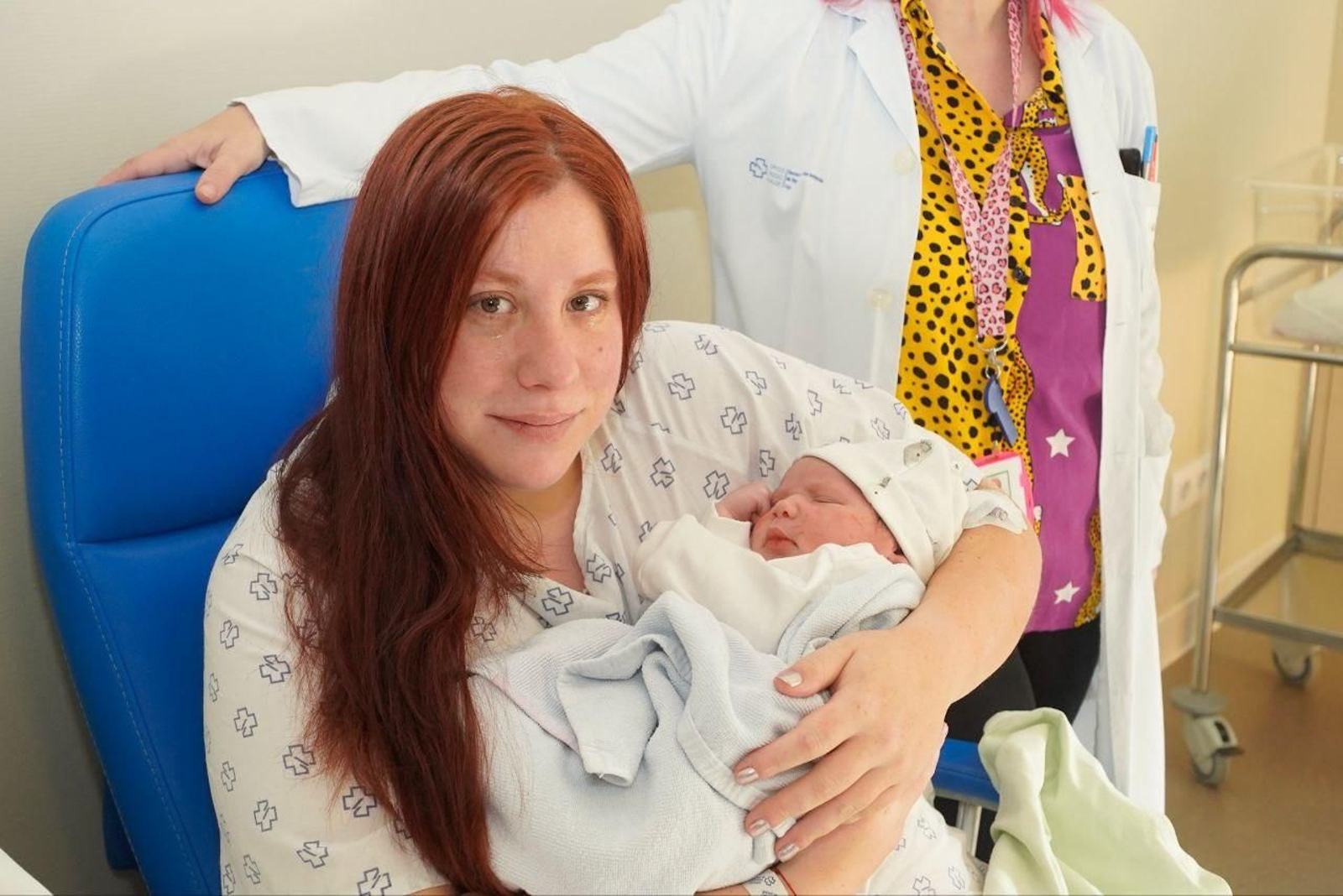 Luis, el primer bebé nacido en Vigo en 2025.