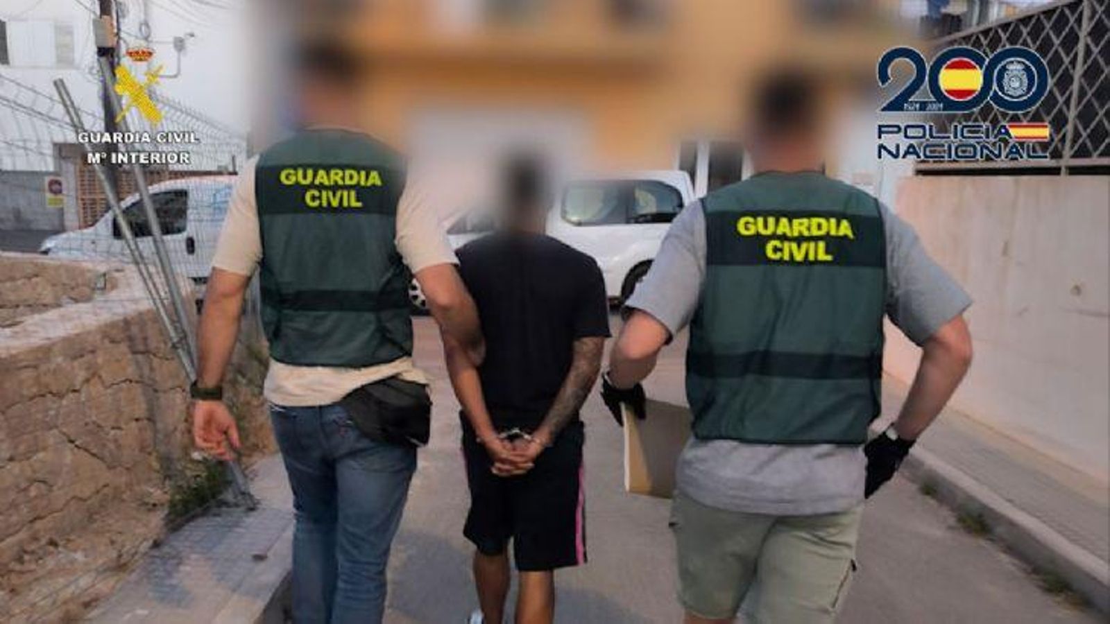Uno de los detenidos en la operación policial contra la red criminal el "Tren de Aragua".