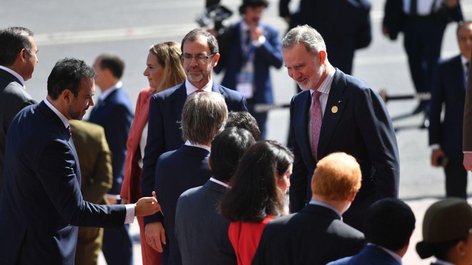 El rey Felipe VI en Chile.
