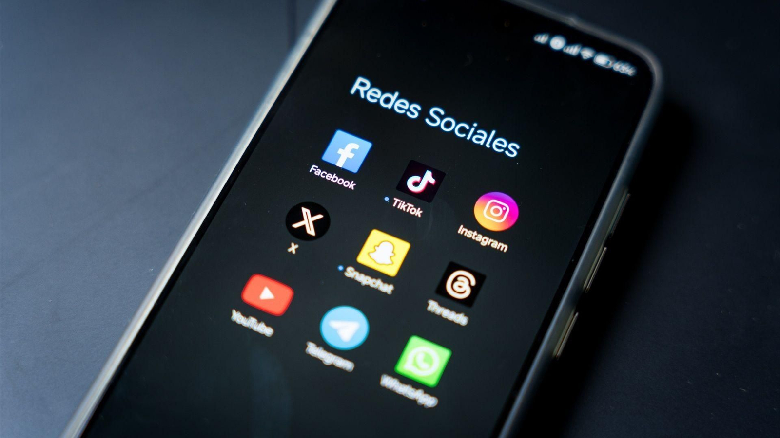 Diferentes aplicaciones de redes sociales.