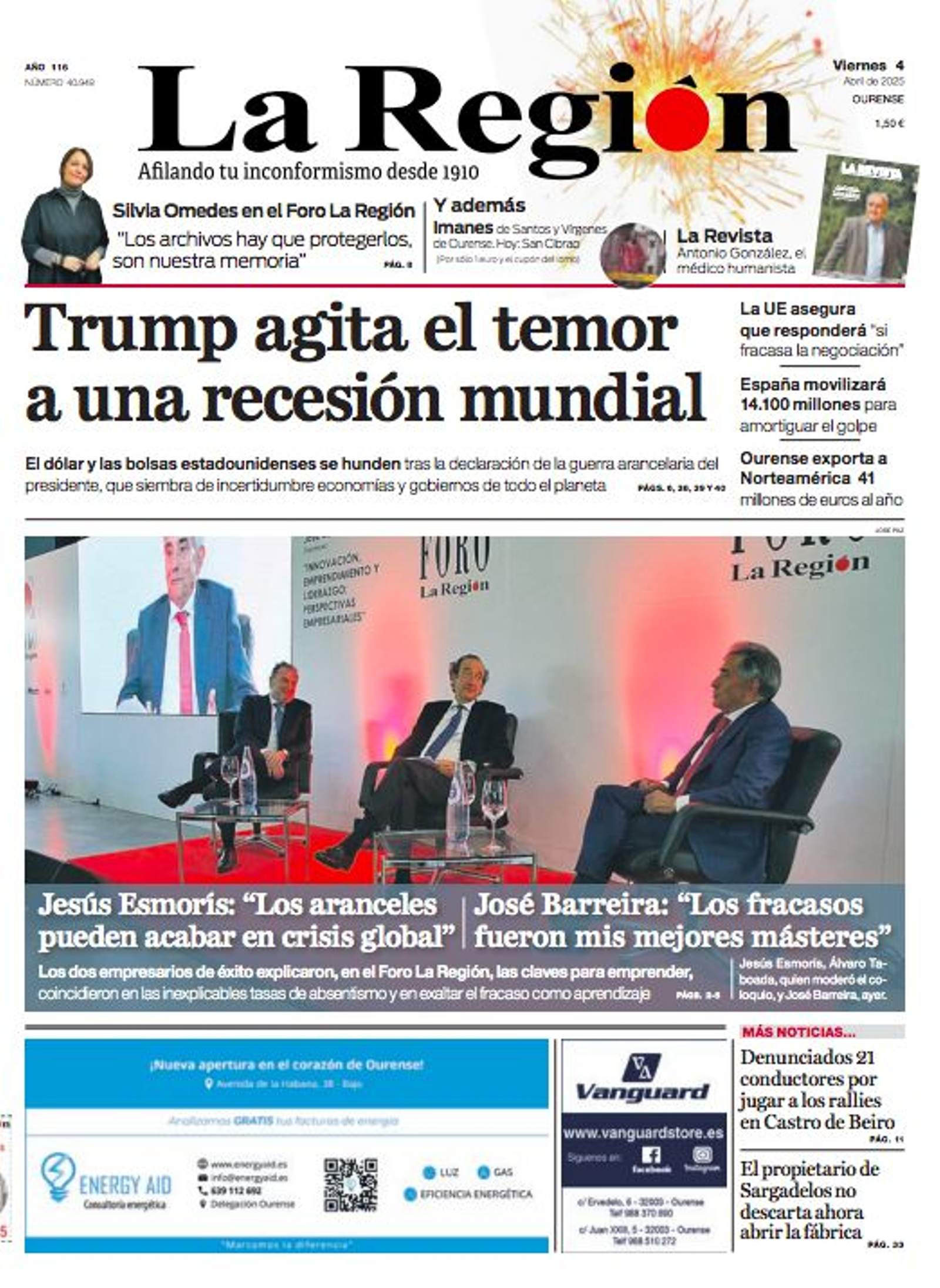 Los titulares de hoy.