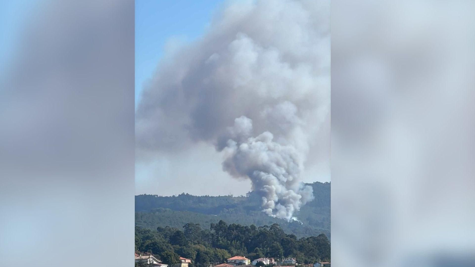 Incendio forestal en Gondomar.
