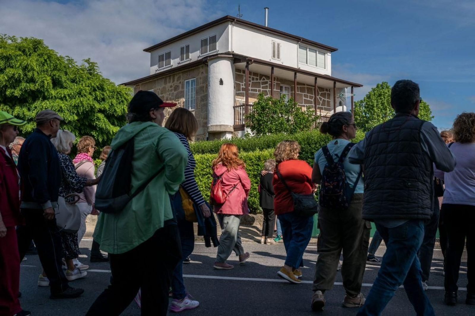 Los caminantes terminaron la ruta en la casa de la familia Gaite.