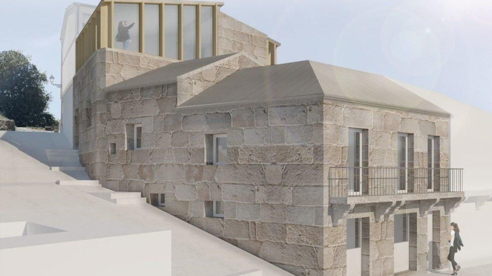 Así quedará el edificio, en el Barrio Alto del casco vello vigués.