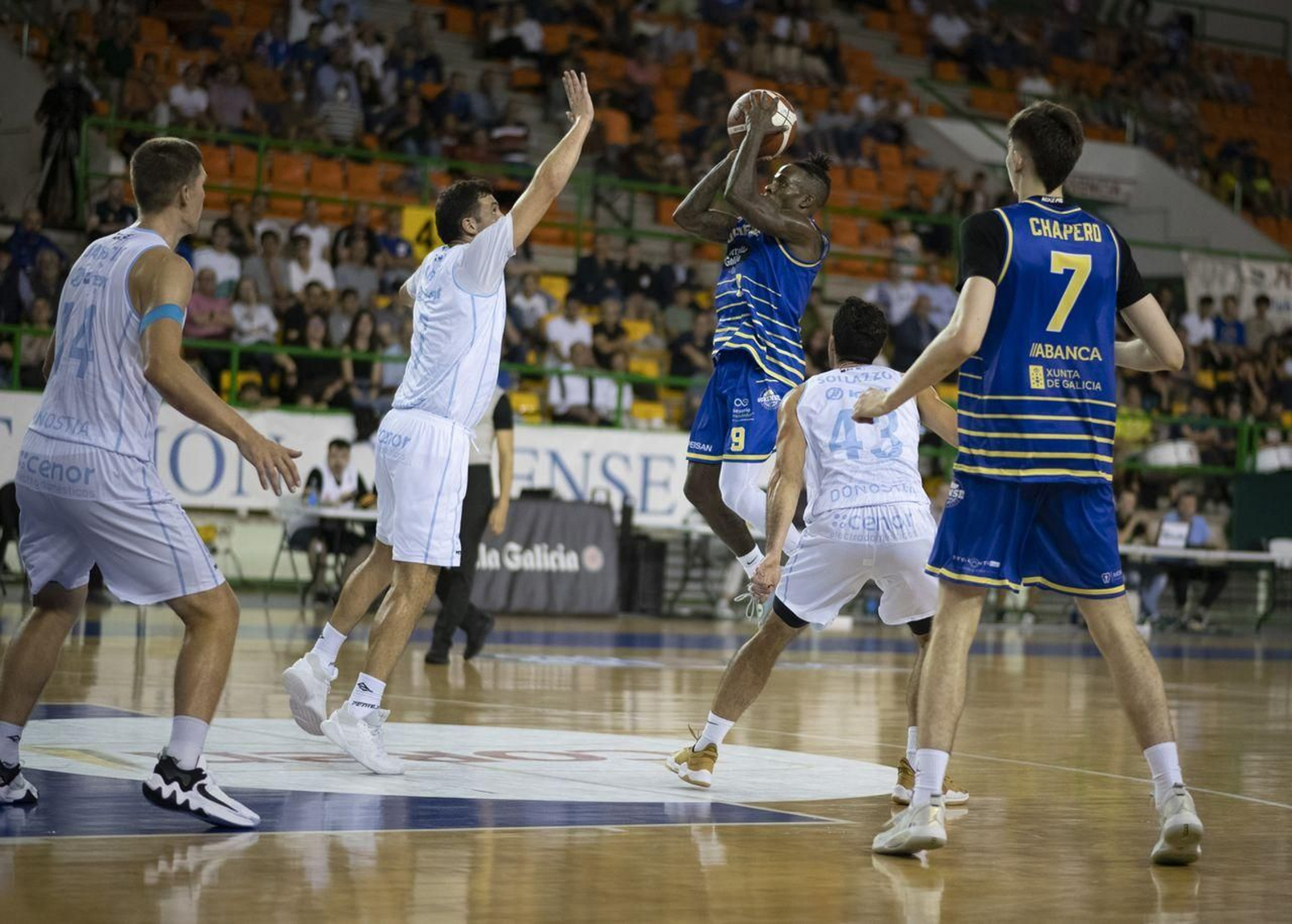 Ourense. 07/10/2022. Partido de basket de Leb Oro entre el COB y el Gipúzcua.
Foto: Xesús Fariñas