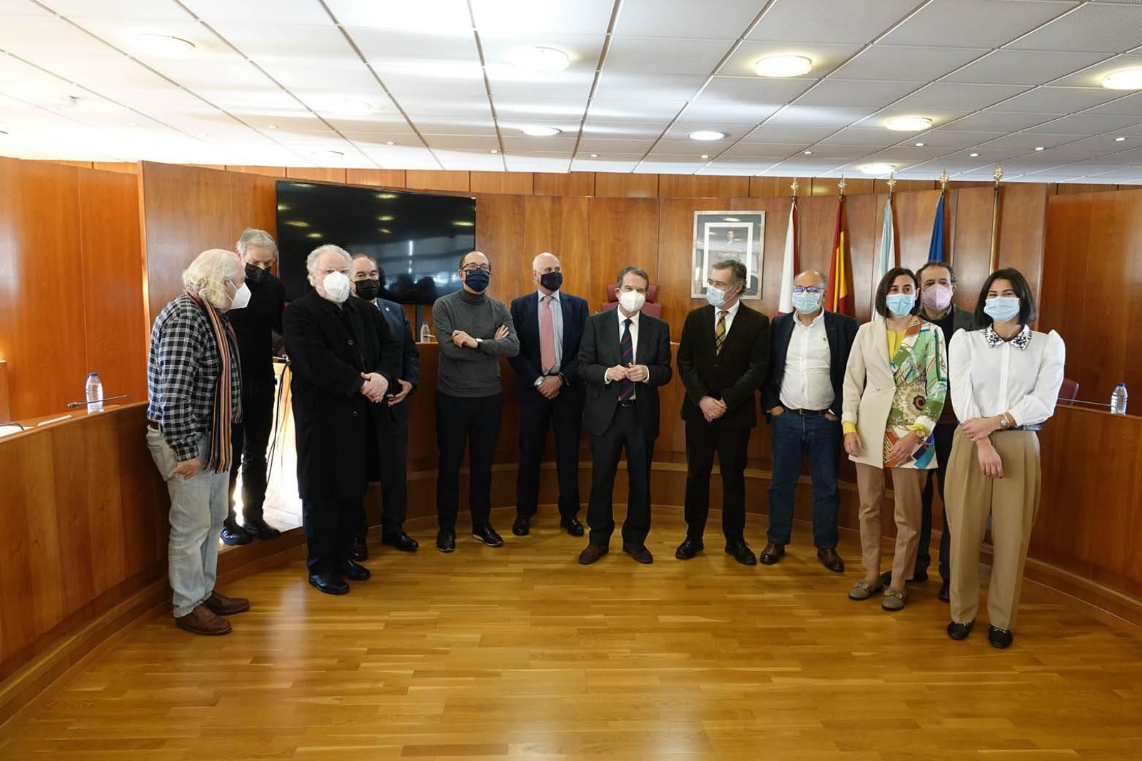 El Padroado de la Fundación Laxeiro se reunió ayer en la instalaciones municipales.