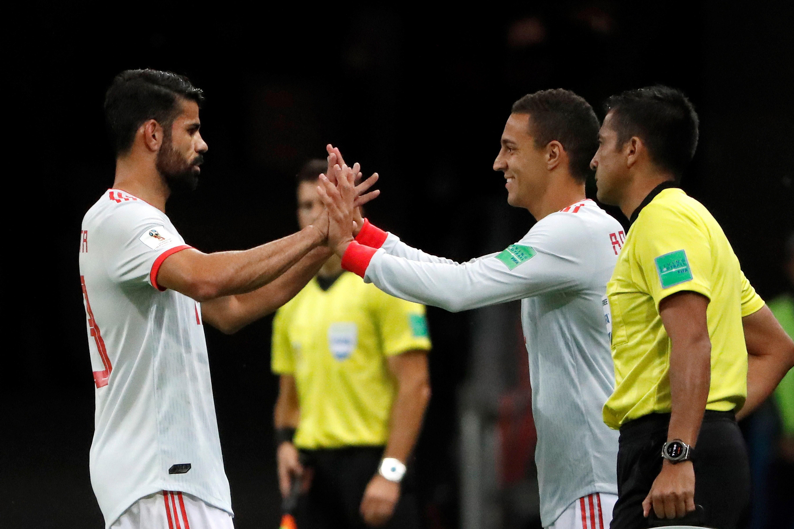 Diego Costa se retira del campo en el minuto 89 dando entrada al ex céltico Rodrigo Moreno. En esta ocasión, Aspas no jugó.