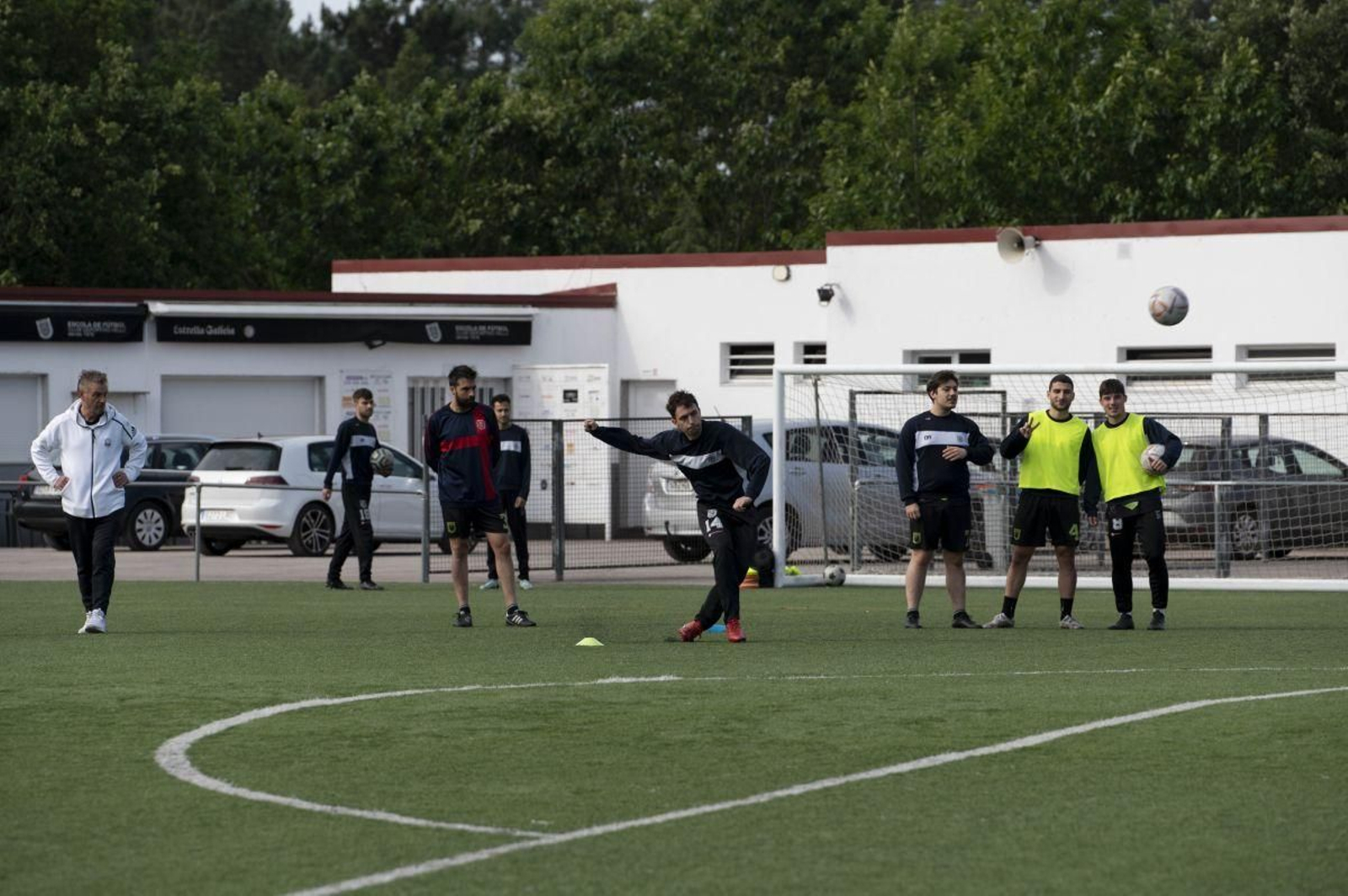 El Velle entrenó ayer por la mañana en el Monte da Aira.