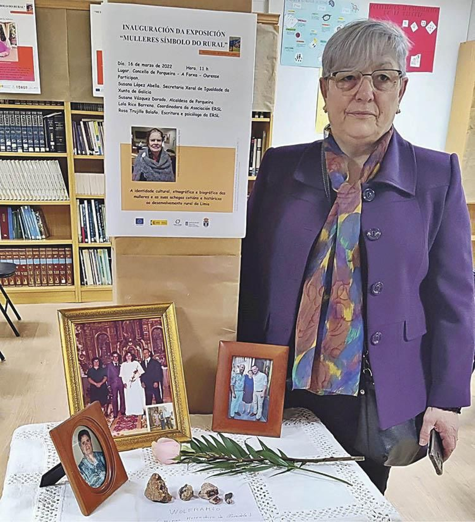 Rosa en el acto inaugural.