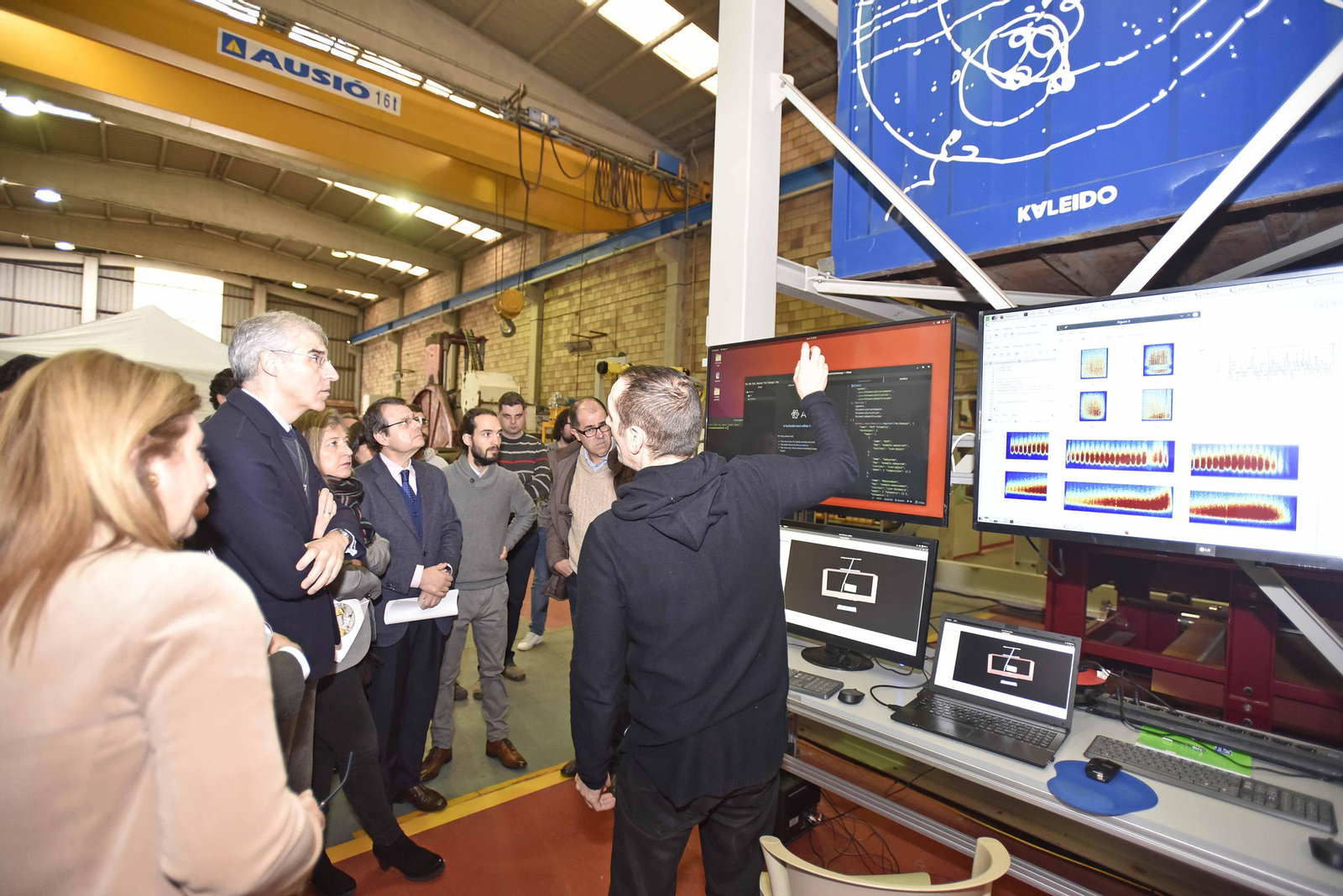 Explicación del nuevo sistema de detección de elementos radioactivos en contenedores.