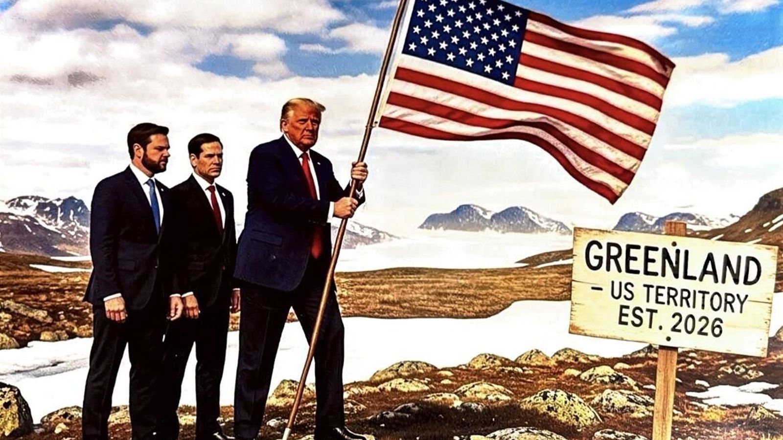Imagen publicada por Trump sobre su conquista de Groenlandia